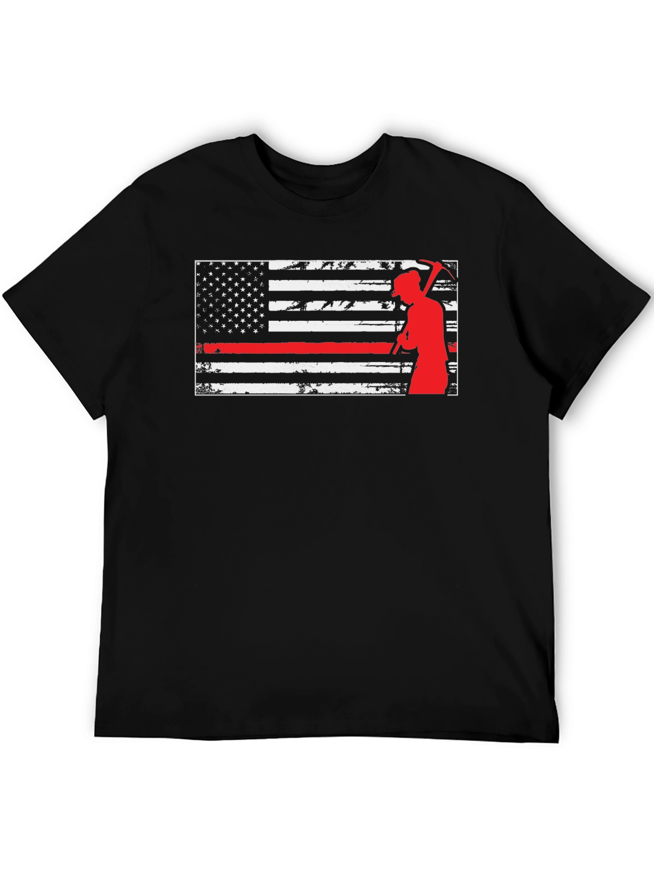 Thin Red Line Miner American Flag T-Shirt