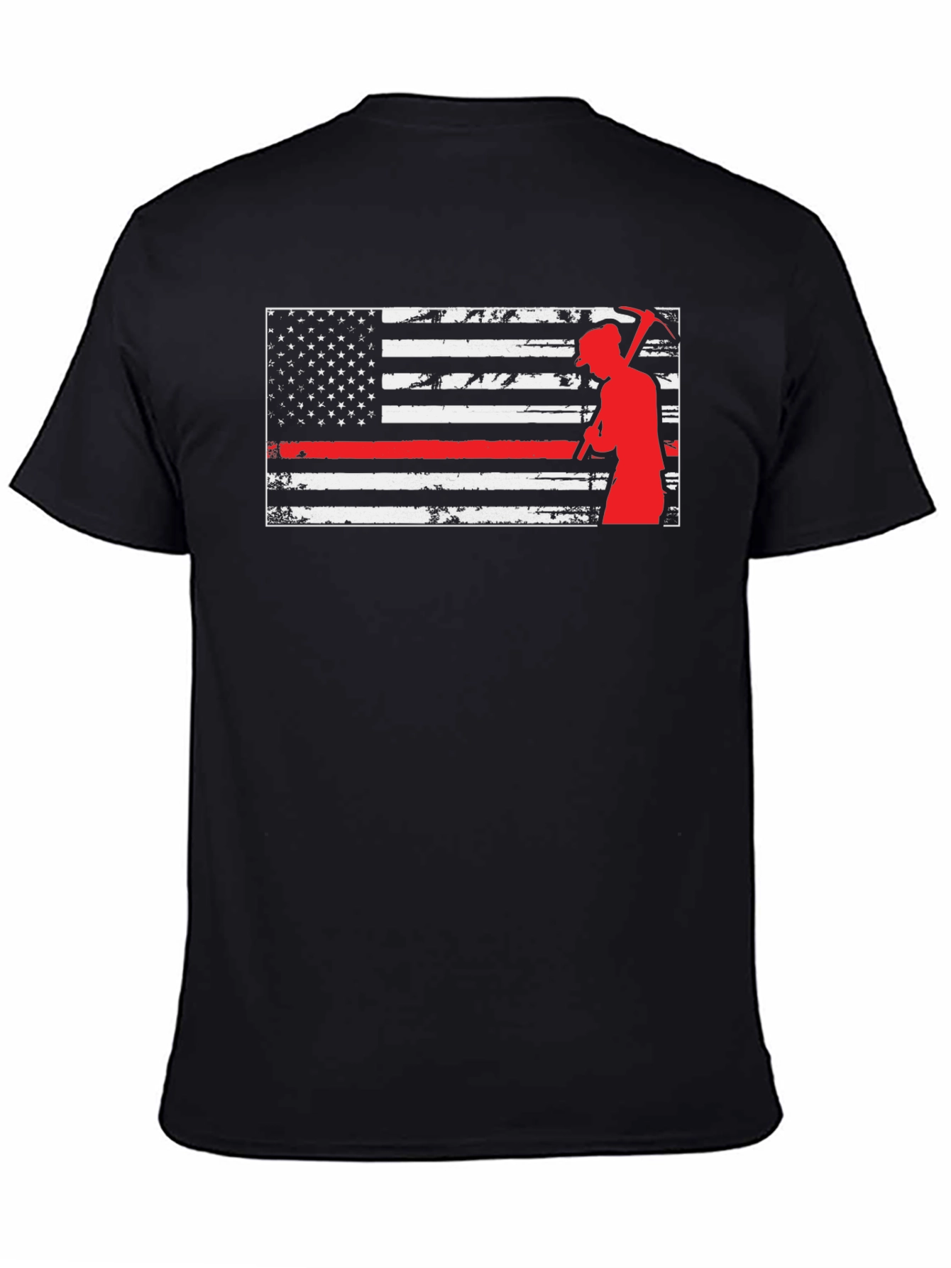 Thin Red Line Miner American Flag T-Shirt