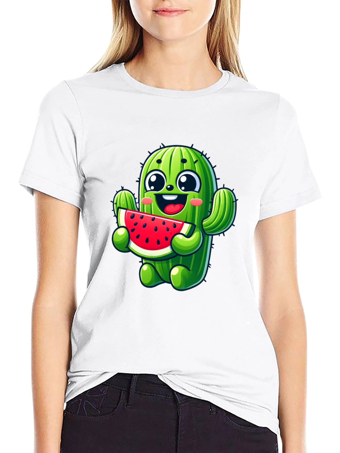 Cactus Watermelon Black T-Shirt