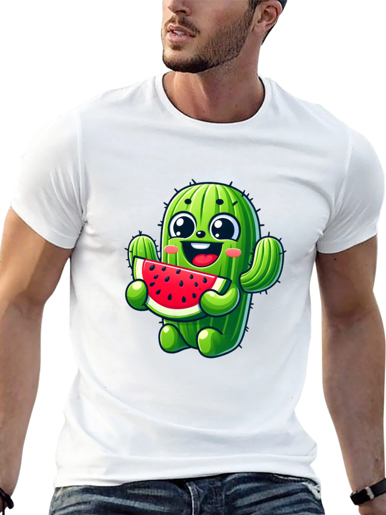 Cactus Watermelon Black T-Shirt