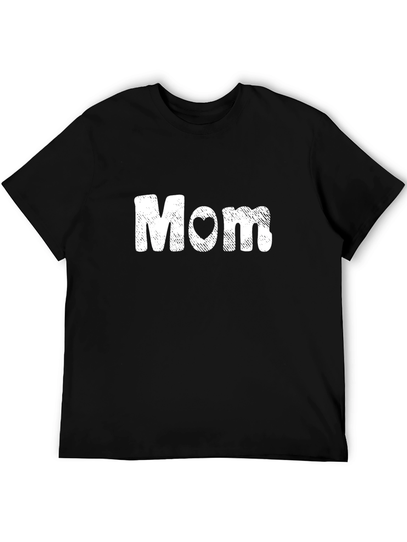Mom Heart Graphic Tee - Black Short Sleeve