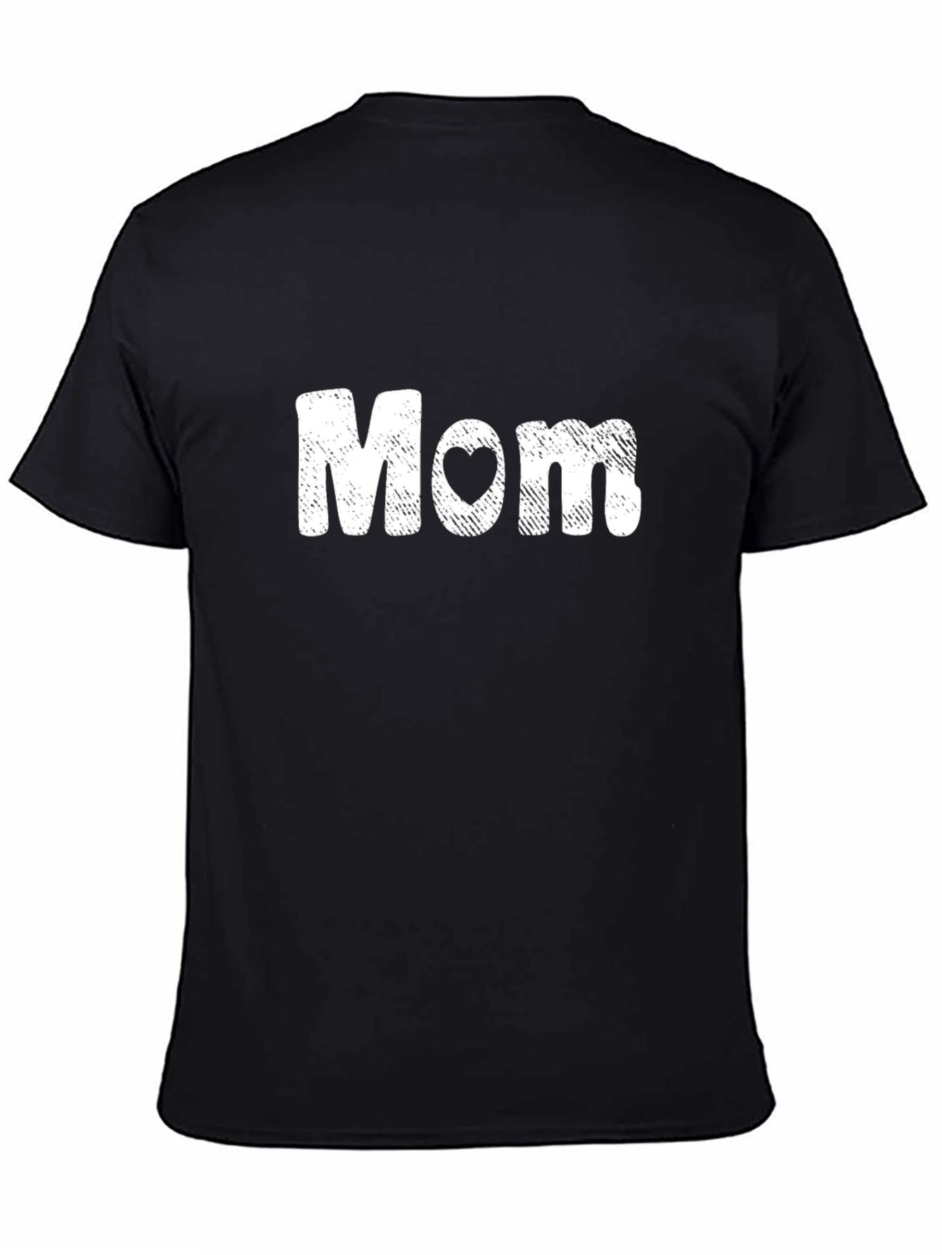 Mom Heart Graphic Tee - Black Short Sleeve