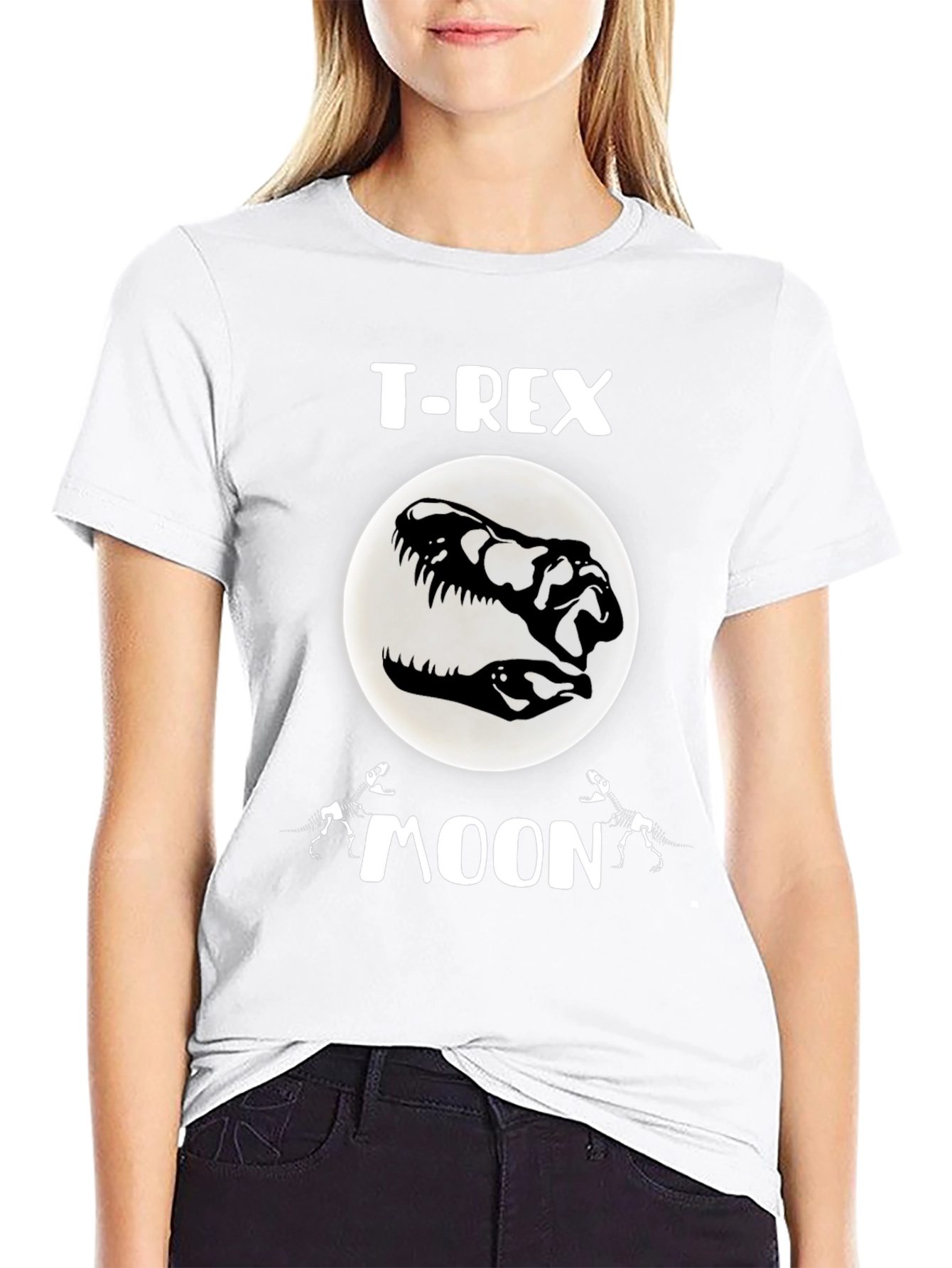T-Rex Moon Graphic T-Shirt
