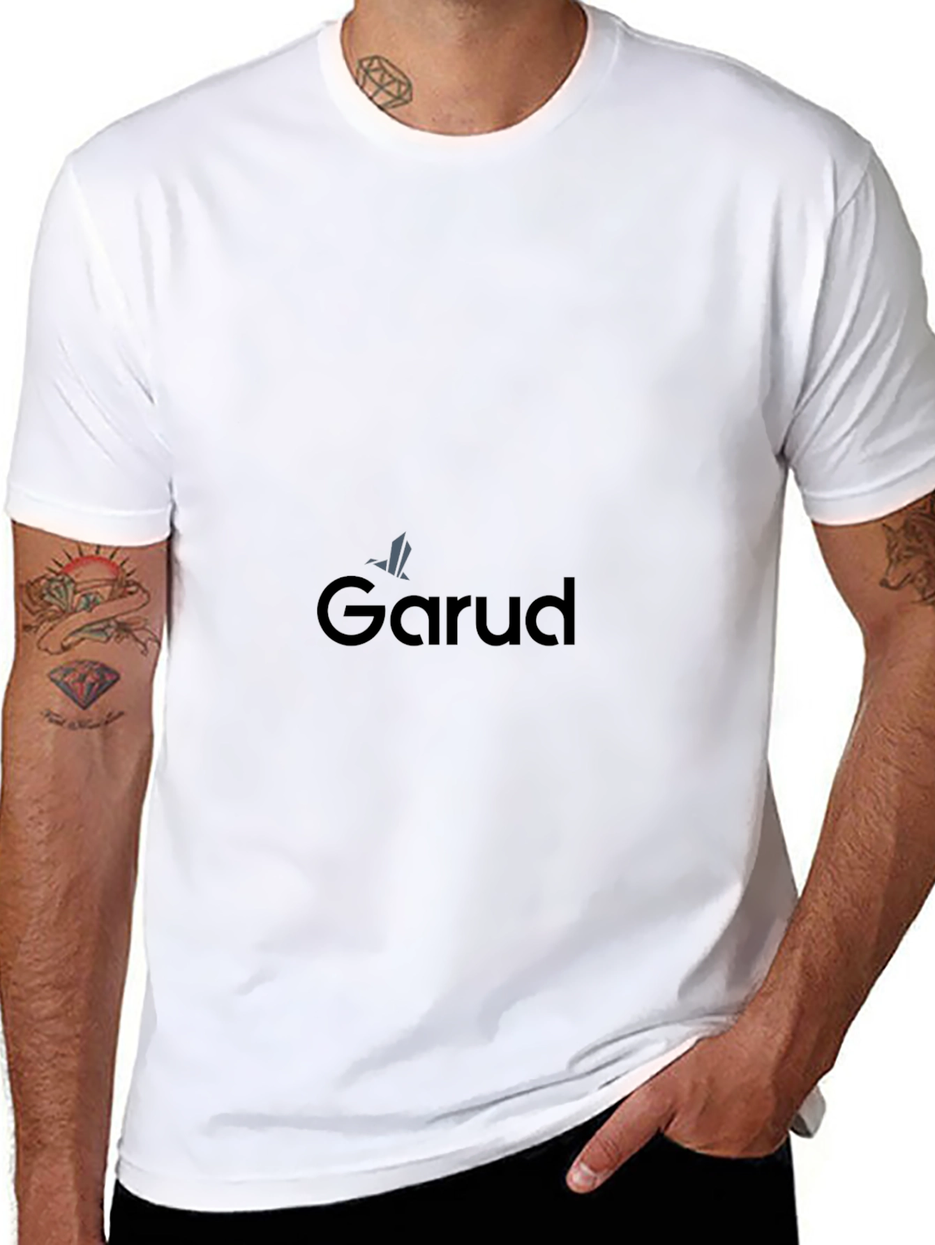 Garud Black Cotton Tee - Stylish Comfort