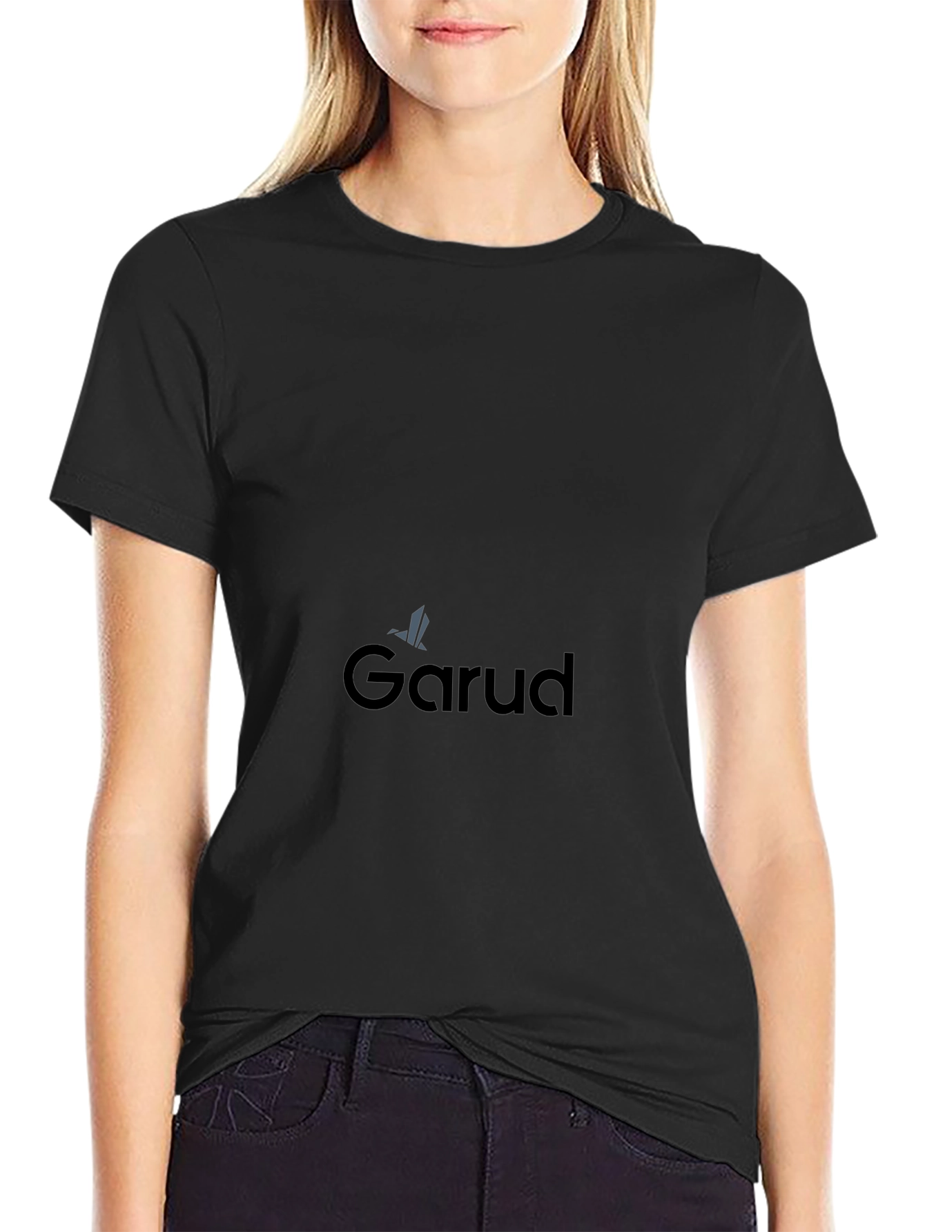 Garud Black Cotton Tee - Stylish Comfort
