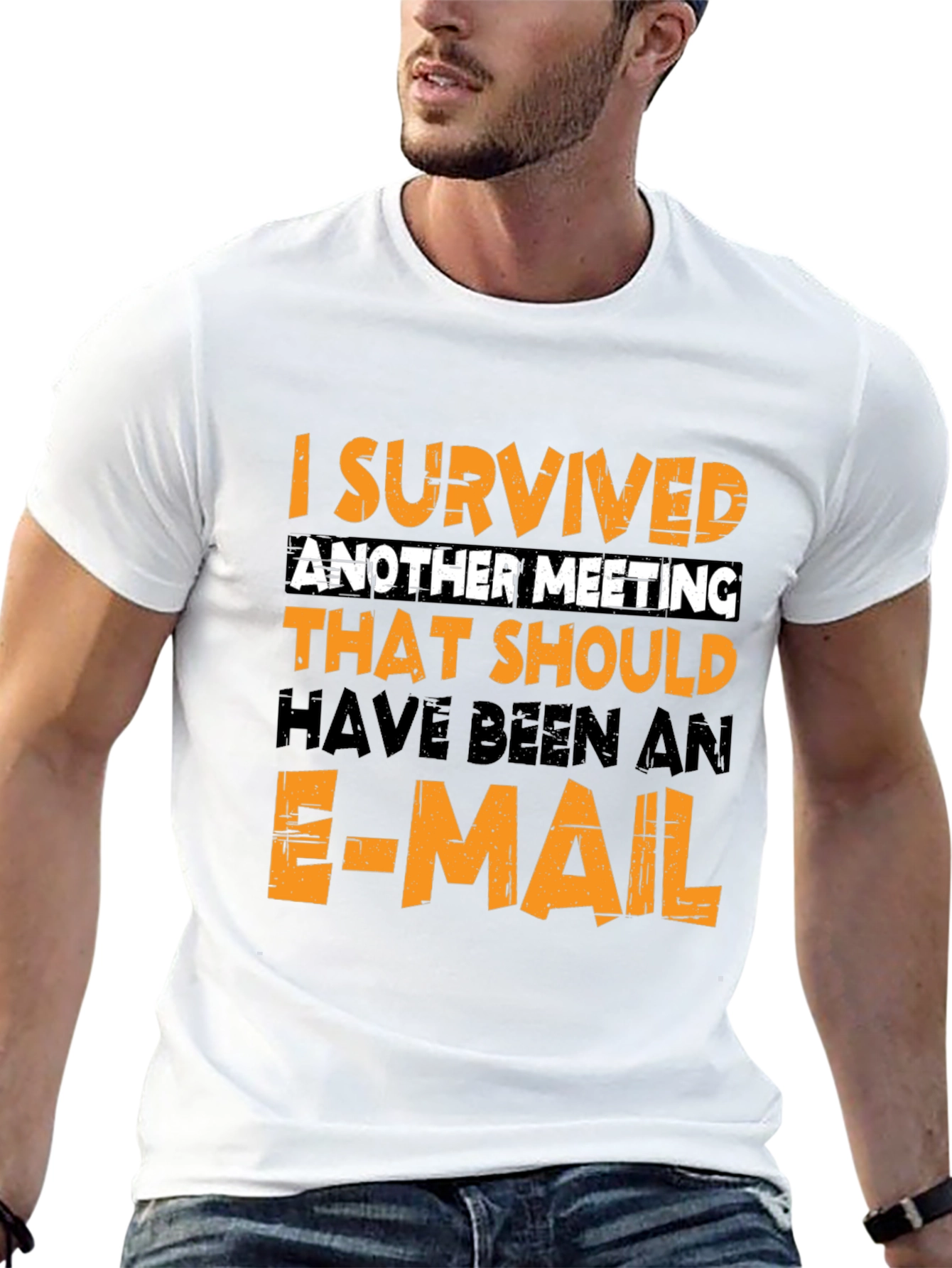 I Survived Another Meeting Black T-Shirt