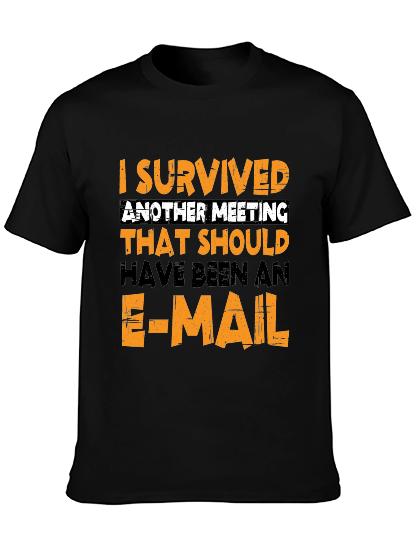 I Survived Another Meeting Black T-Shirt