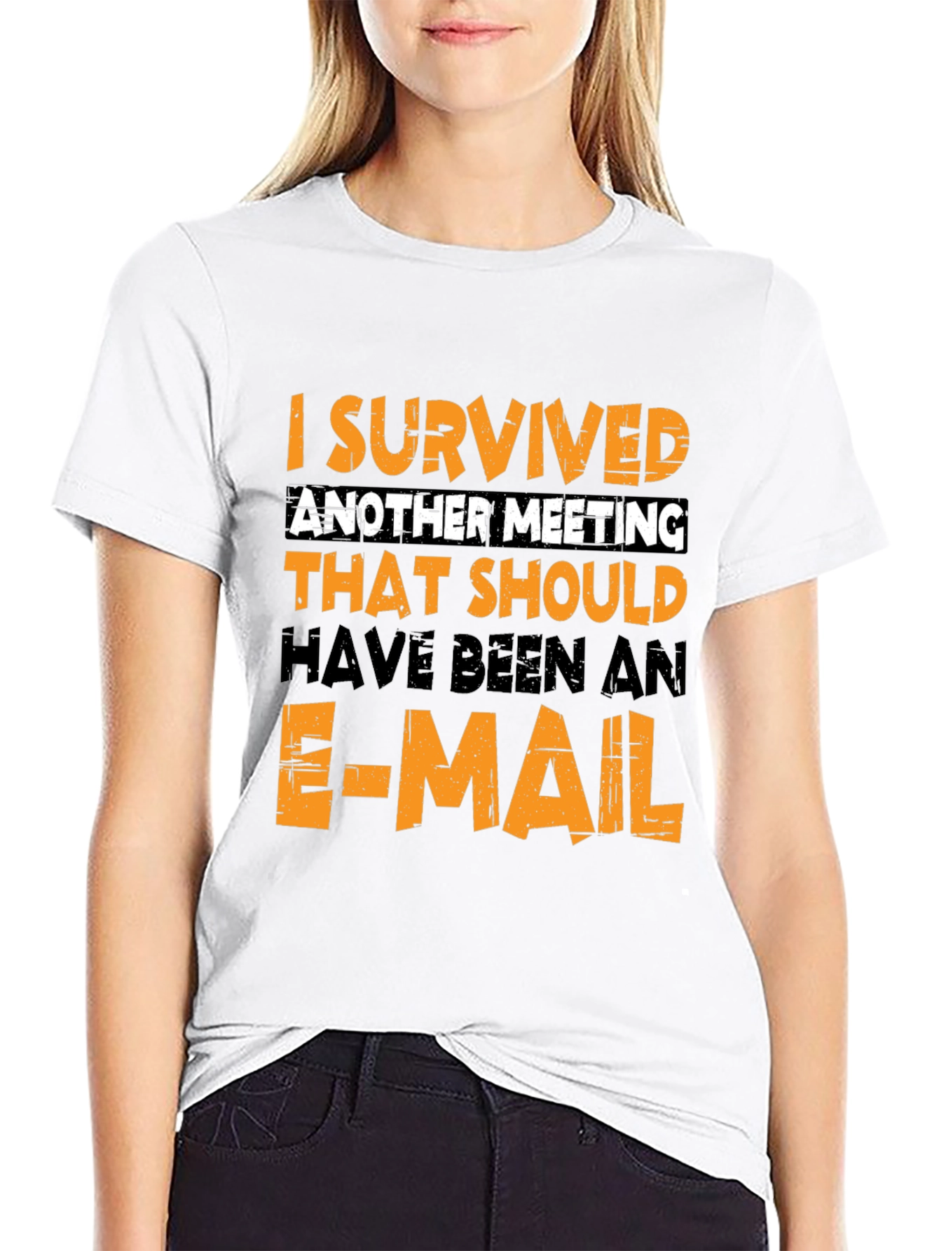 I Survived Another Meeting Black T-Shirt