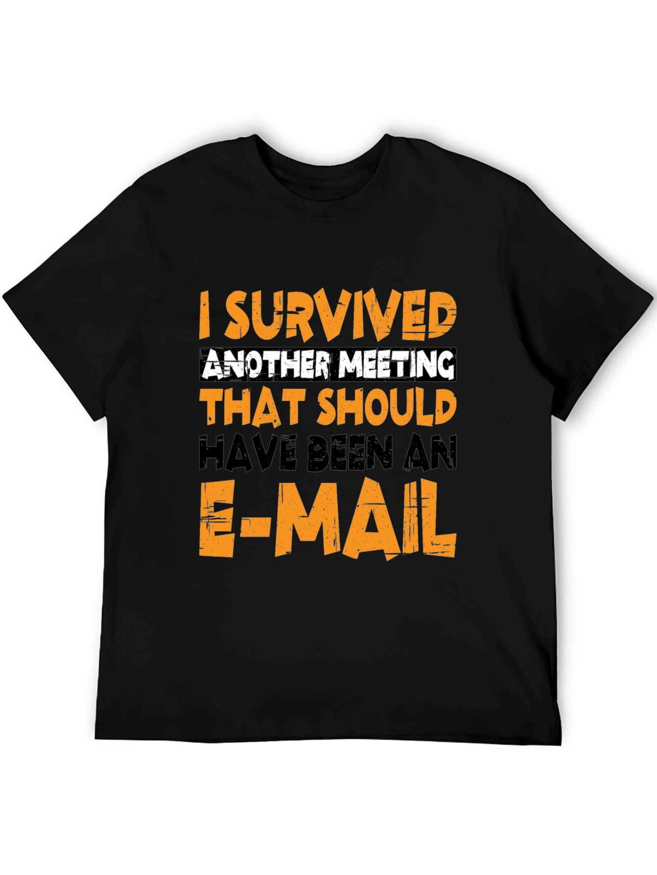 I Survived Another Meeting Black T-Shirt
