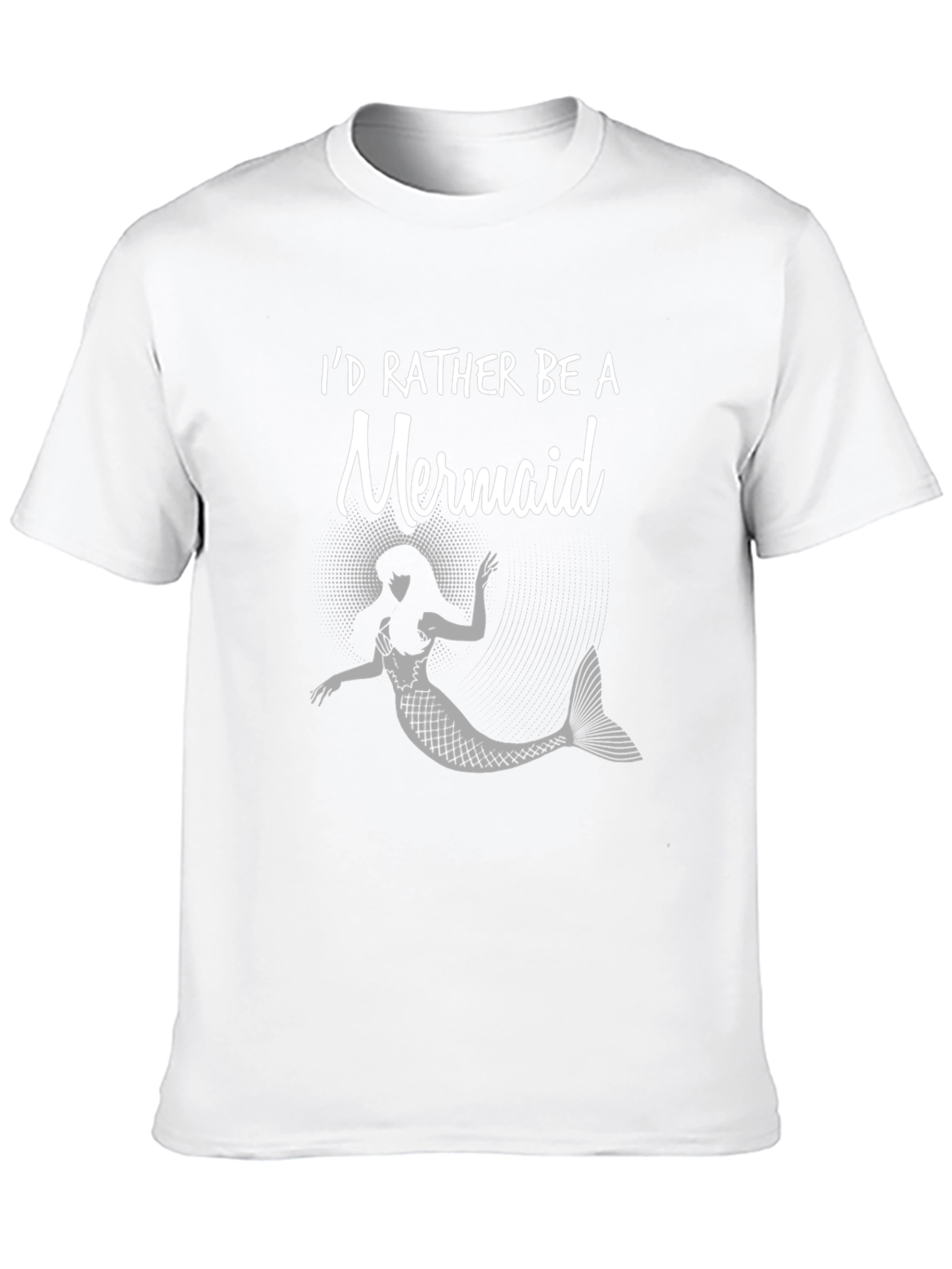 Id Rather Be A Mermaid Black T-Shirt