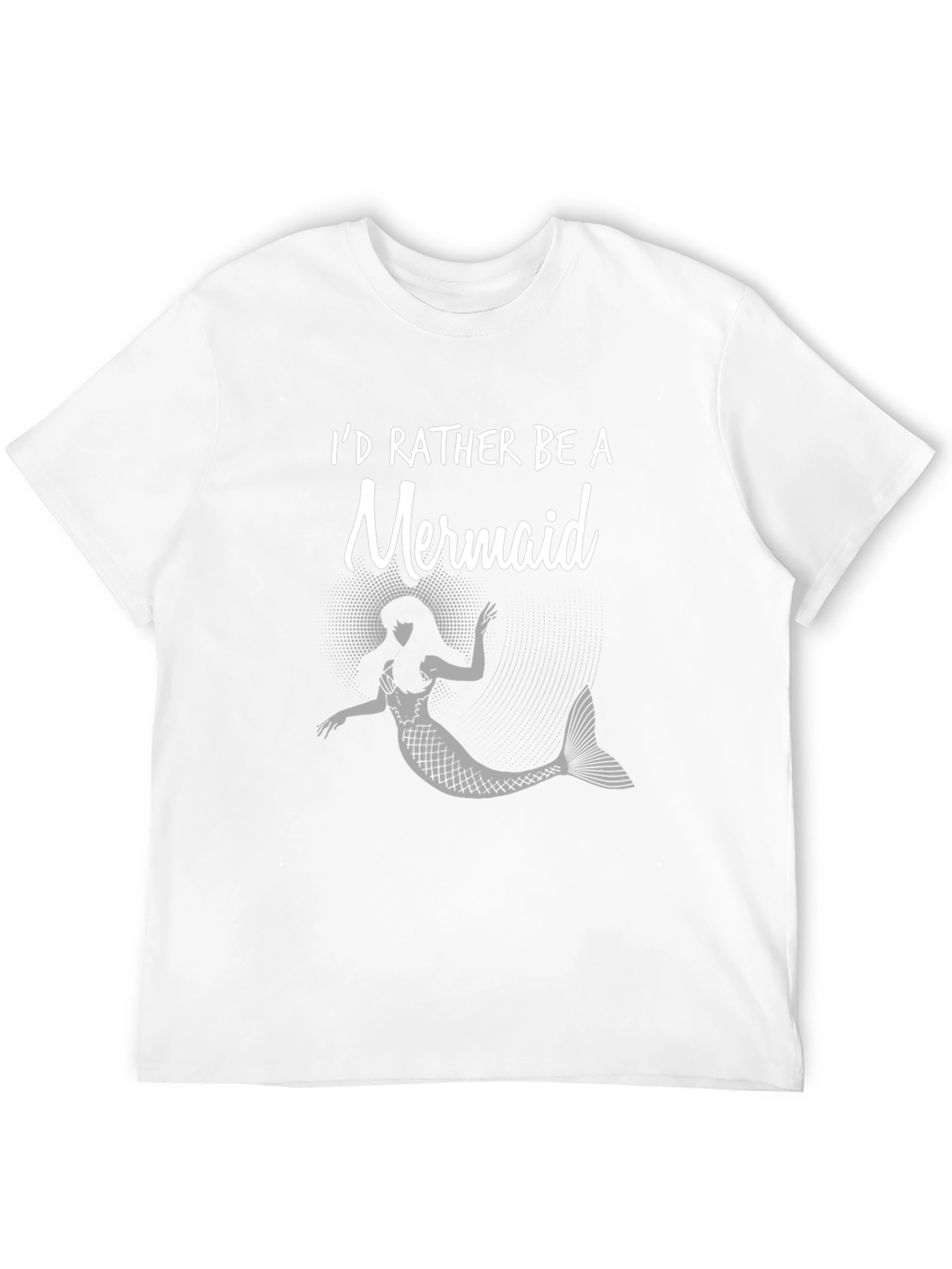 Id Rather Be A Mermaid Black T-Shirt