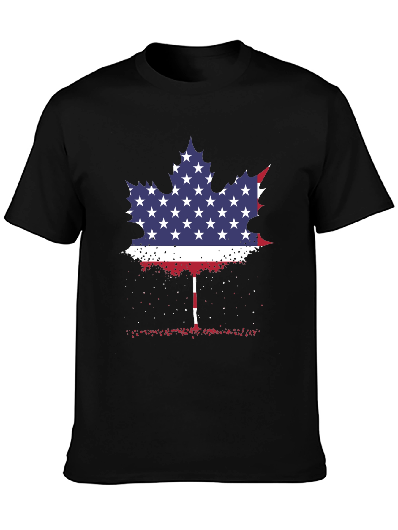American Flag Maple Leaf Graphic Tee