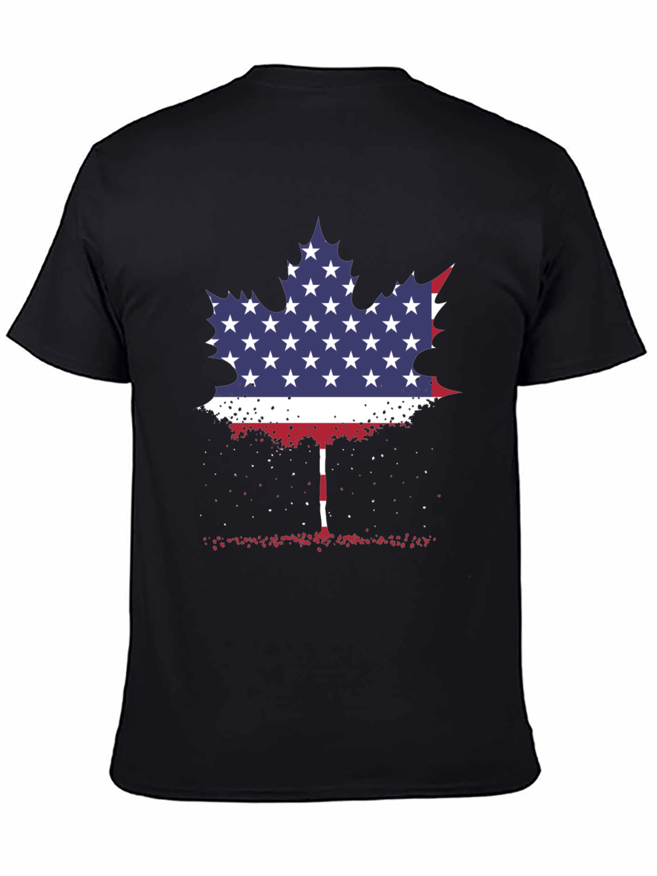 American Flag Maple Leaf Graphic Tee