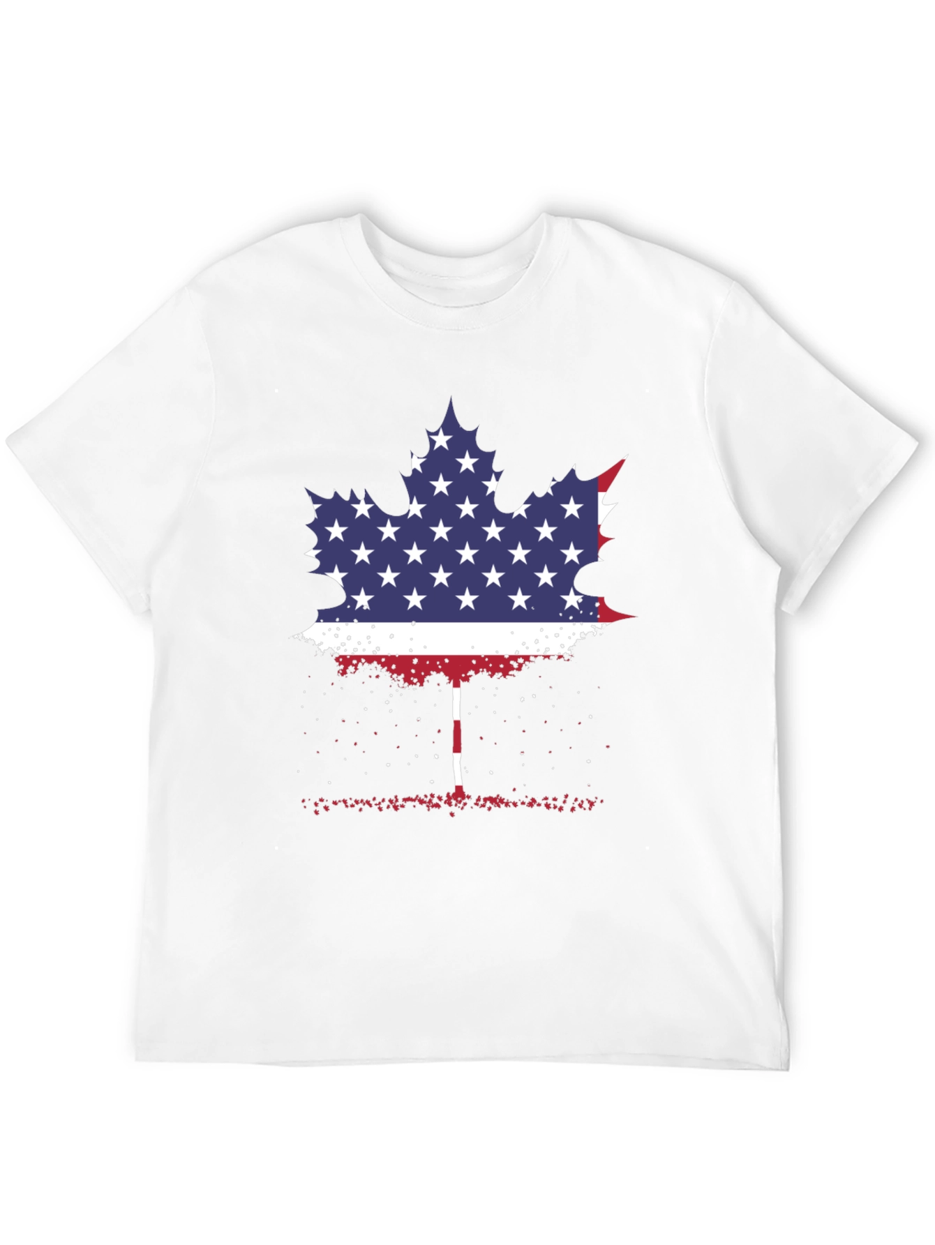 American Flag Maple Leaf Graphic Tee