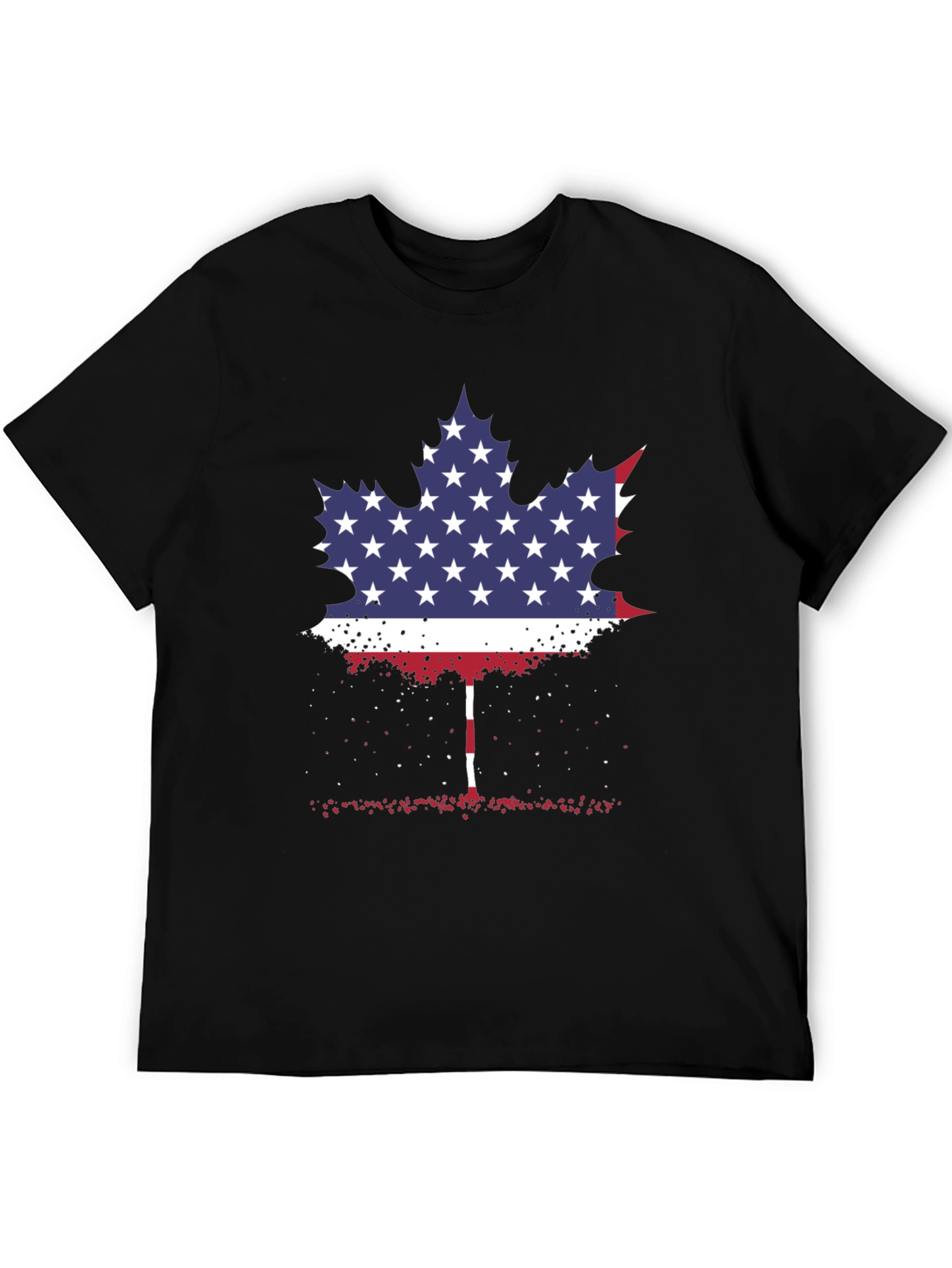 American Flag Maple Leaf Graphic Tee