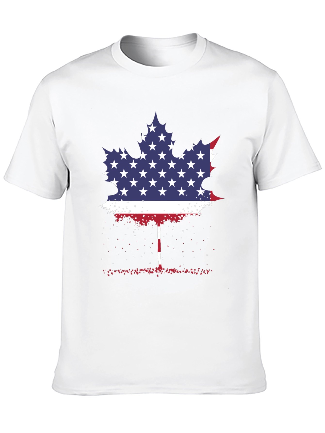American Flag Maple Leaf Graphic Tee