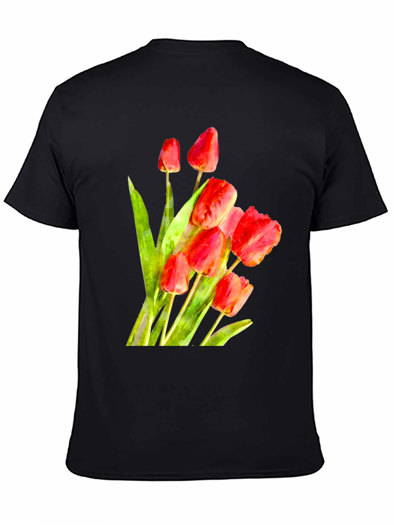 Tulip Bouquet Graphic Tee - Stylish Floral Print