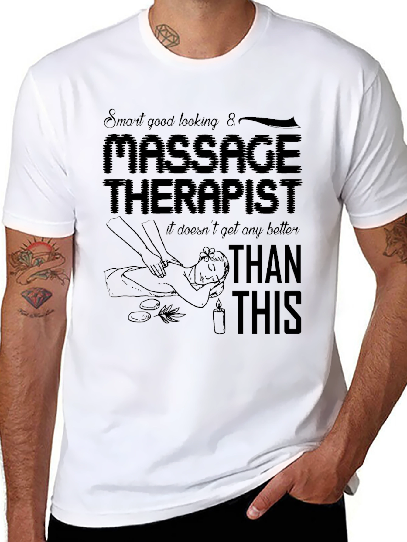Massage Therapist T-Shirt - Relaxing Spa Design