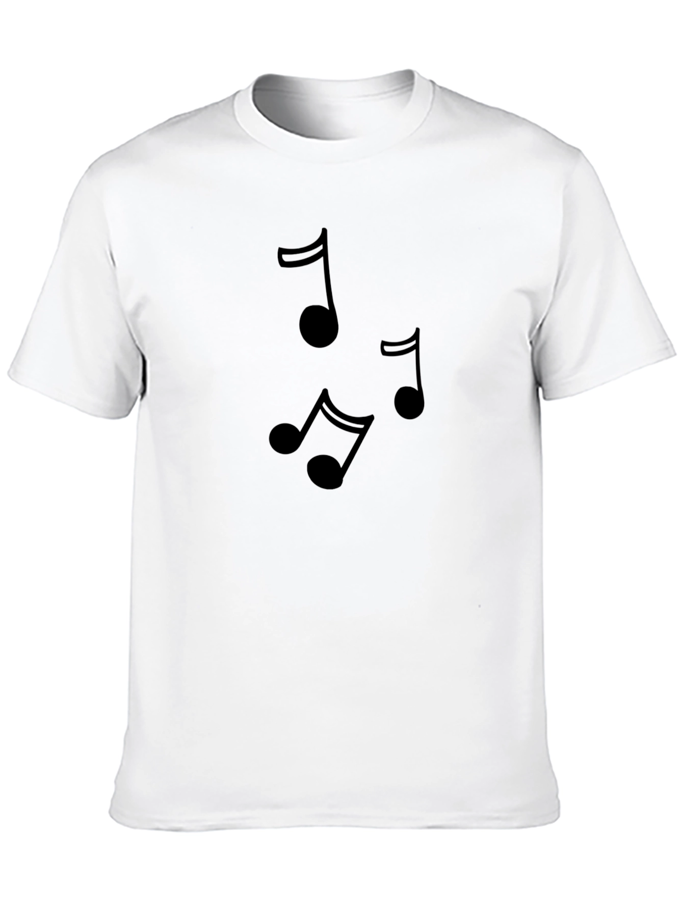 Music Note Graphic T-Shirt - Classic Crew Neck