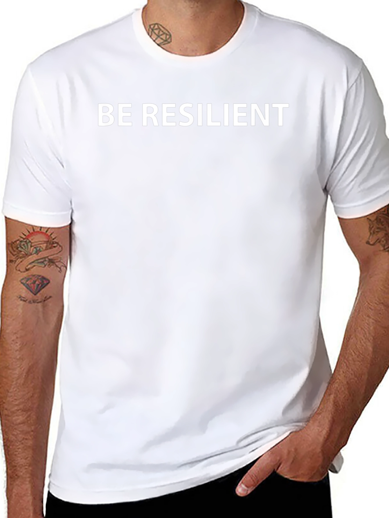 Be Resilient Black Tee - Motivational Style