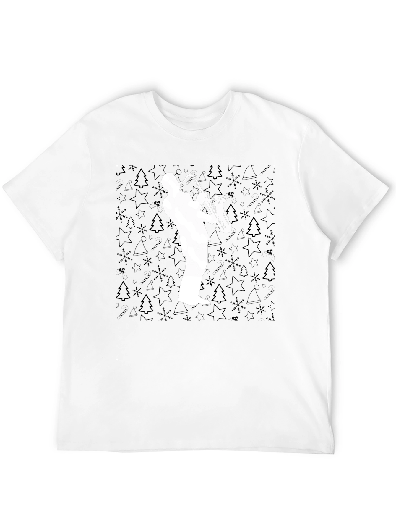 Saxophone Player Graphic Tee - Black Cotton T-Shirt