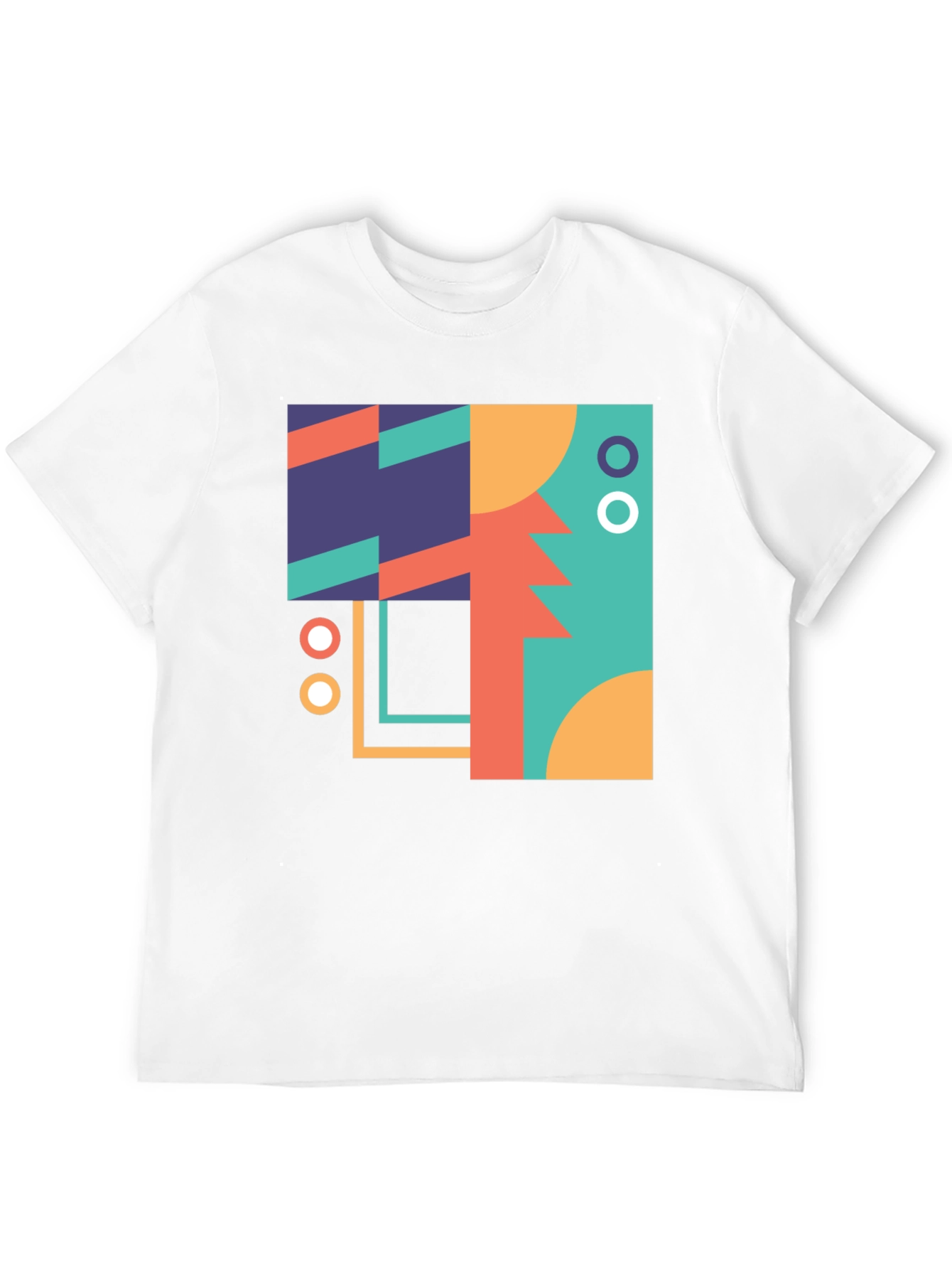 Geometric Art Print Black T-Shirt