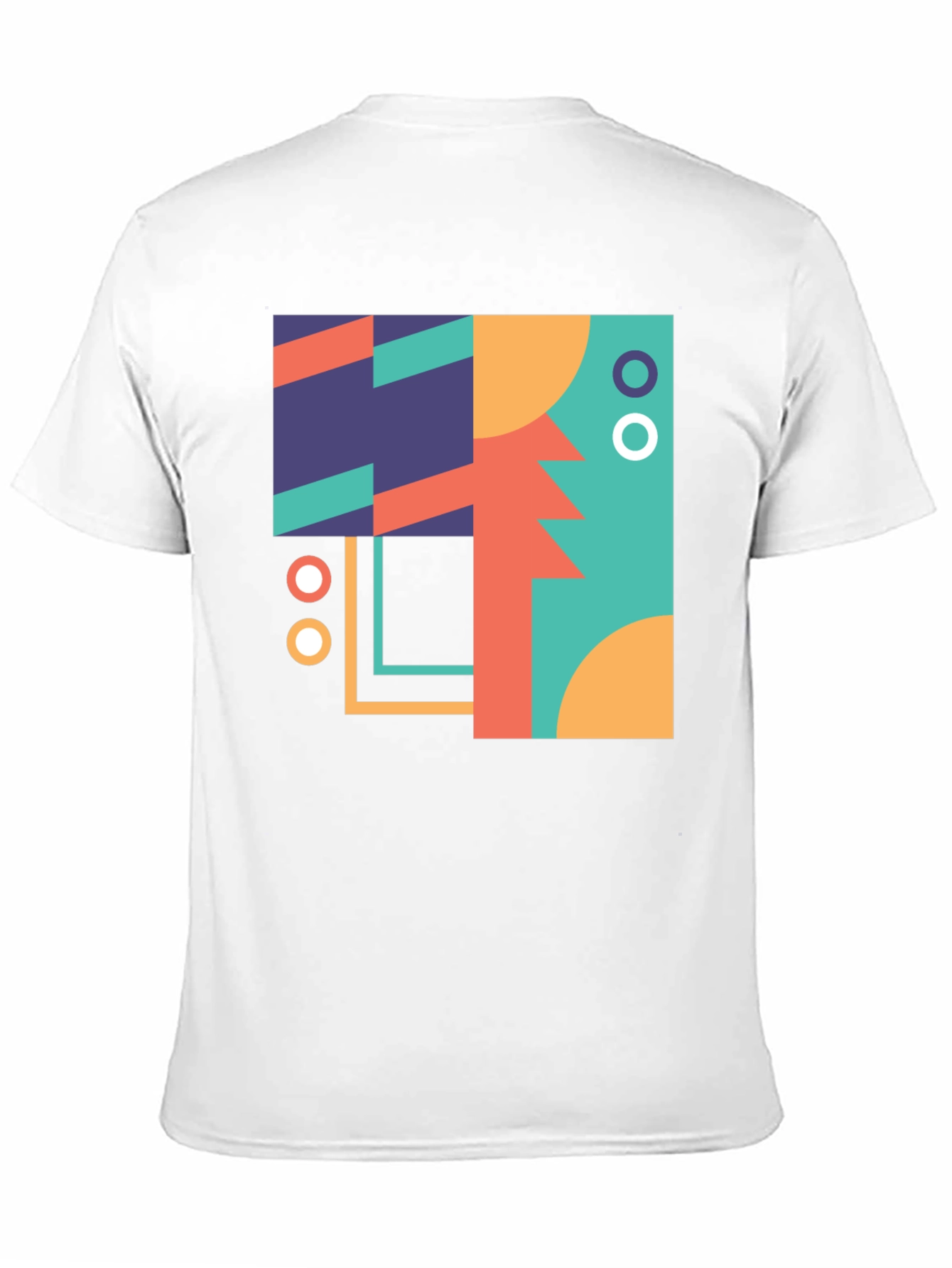 Geometric Art Print Black T-Shirt