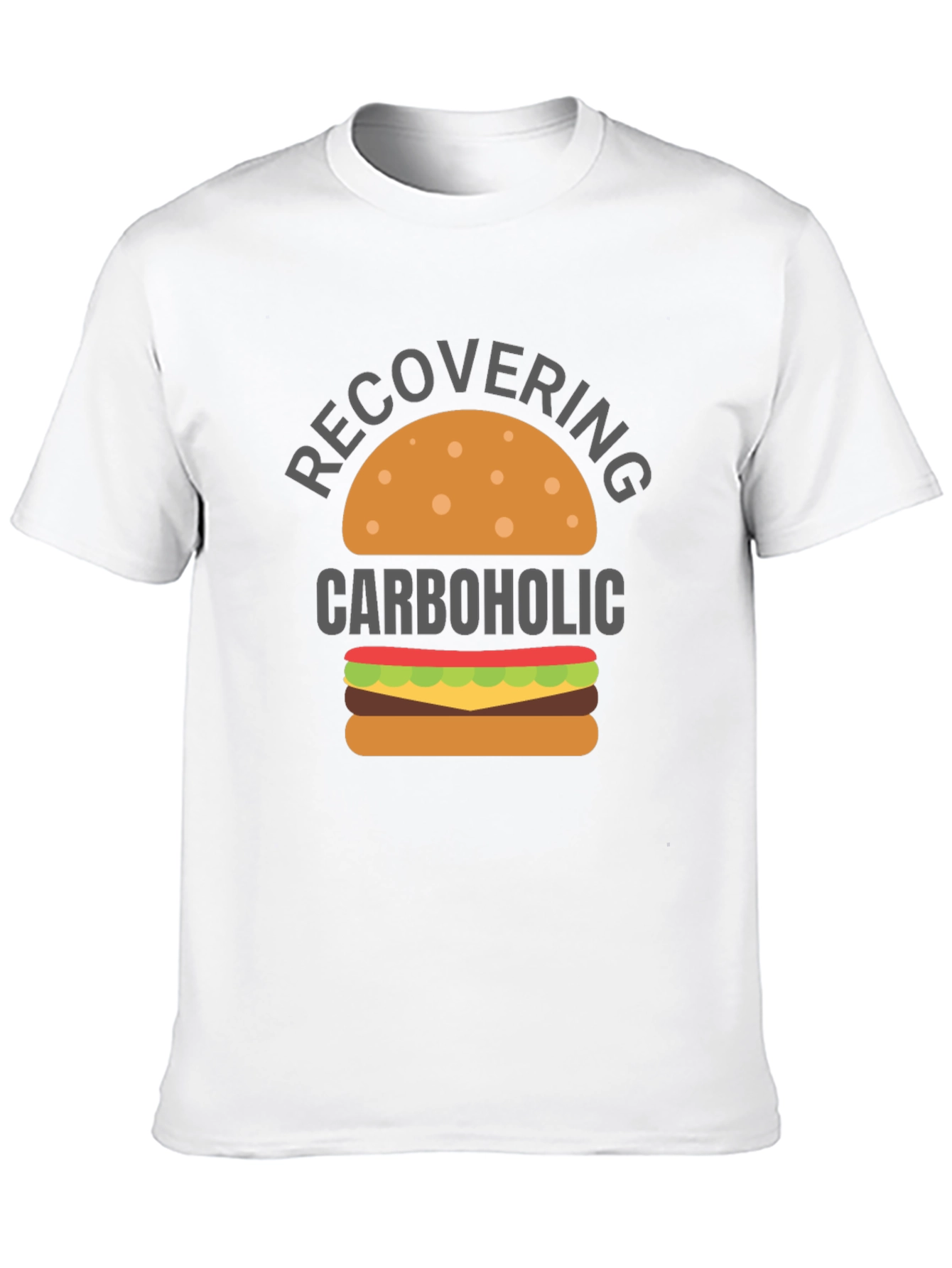 Recovering Carboholic T-Shirt - Funny Foodie Tee