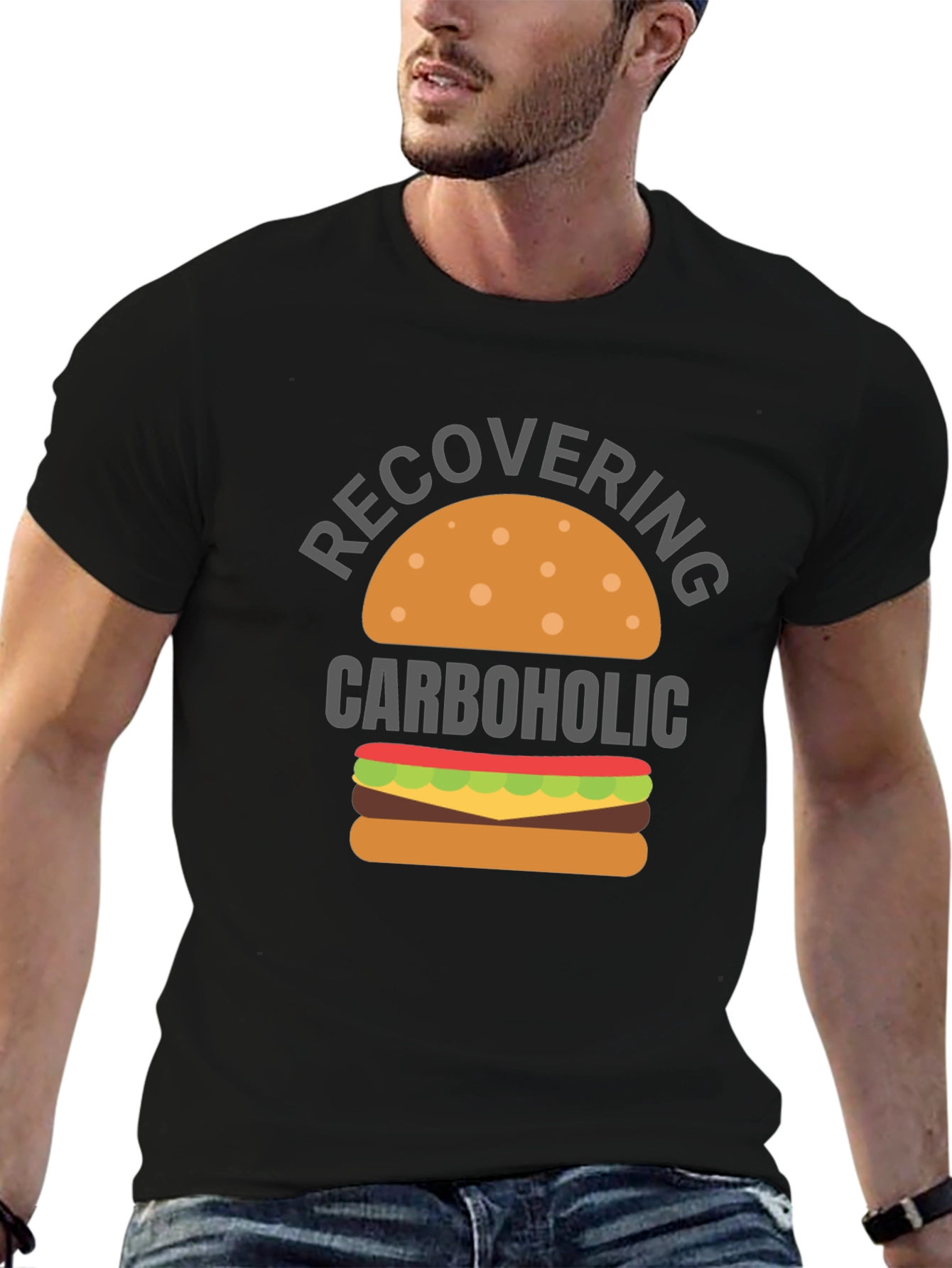 Recovering Carboholic T-Shirt - Funny Foodie Tee