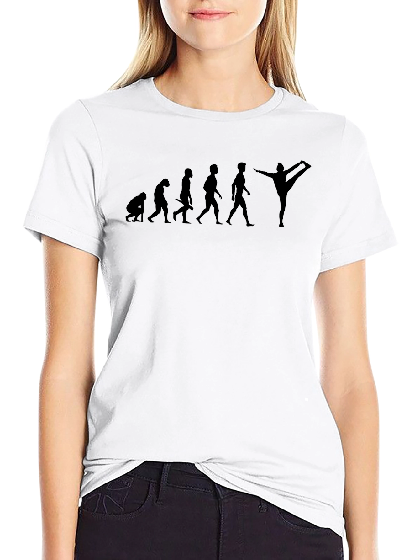 Yoga Evolution Black Graphic T-Shirt