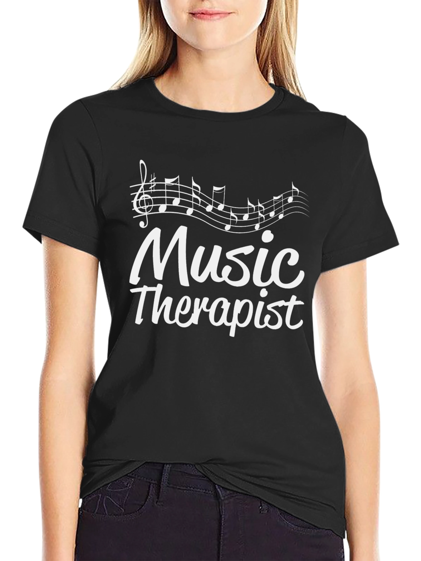 Music Therapist Graphic T-Shirt - Black