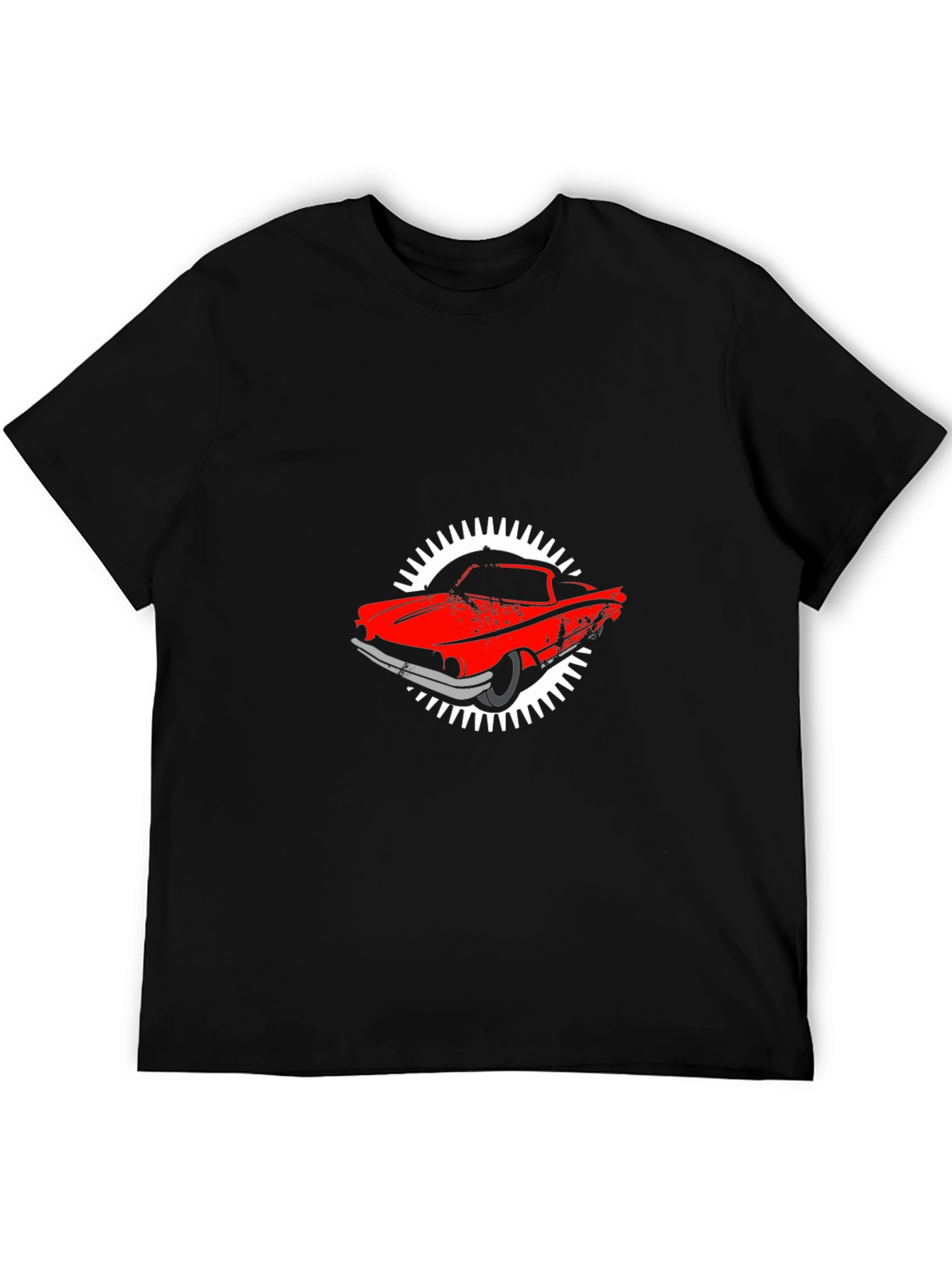 Retro Car Graphic Black T-Shirt