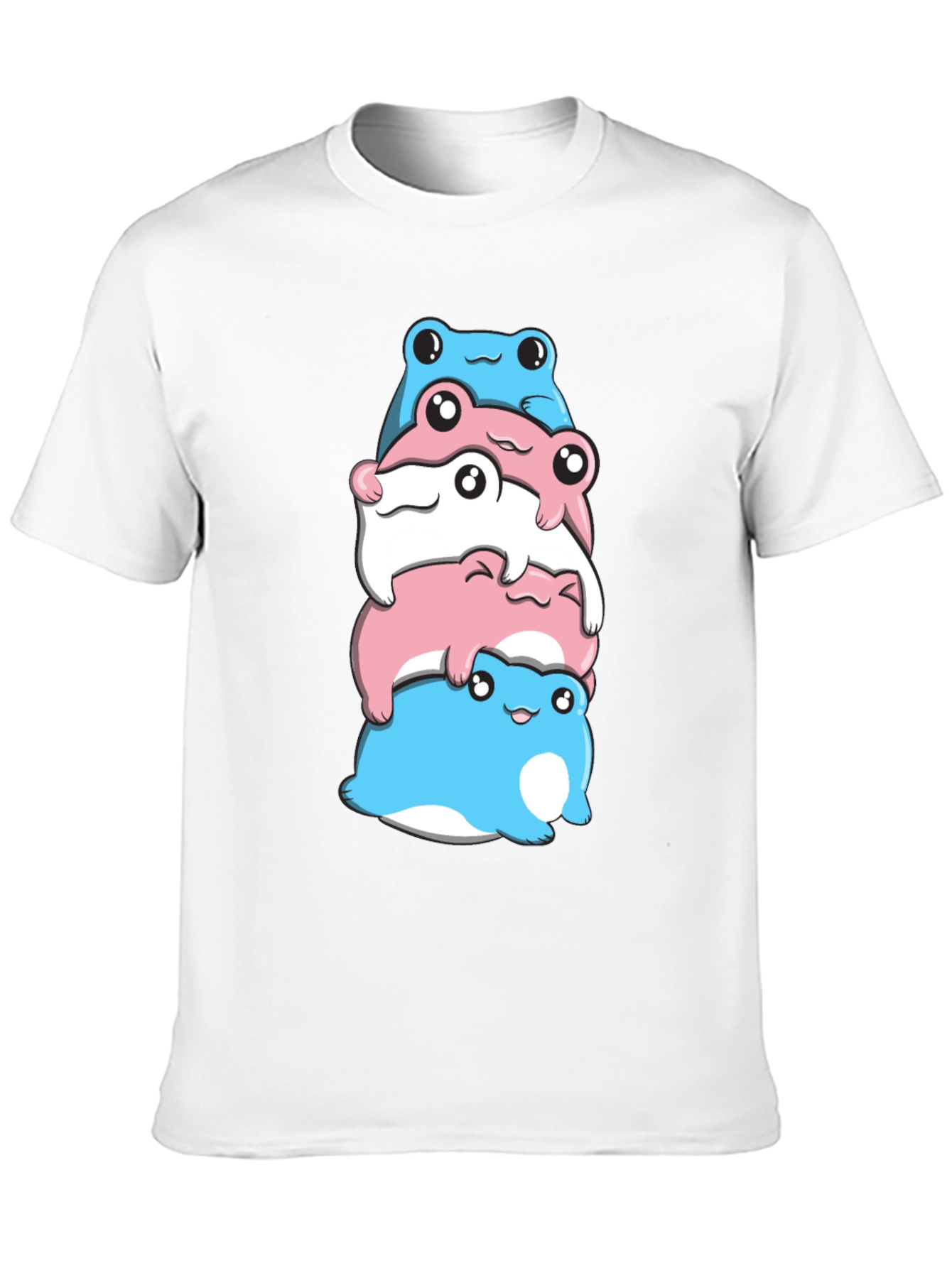Stacked Transgender Pride Frogs Graphic Tee