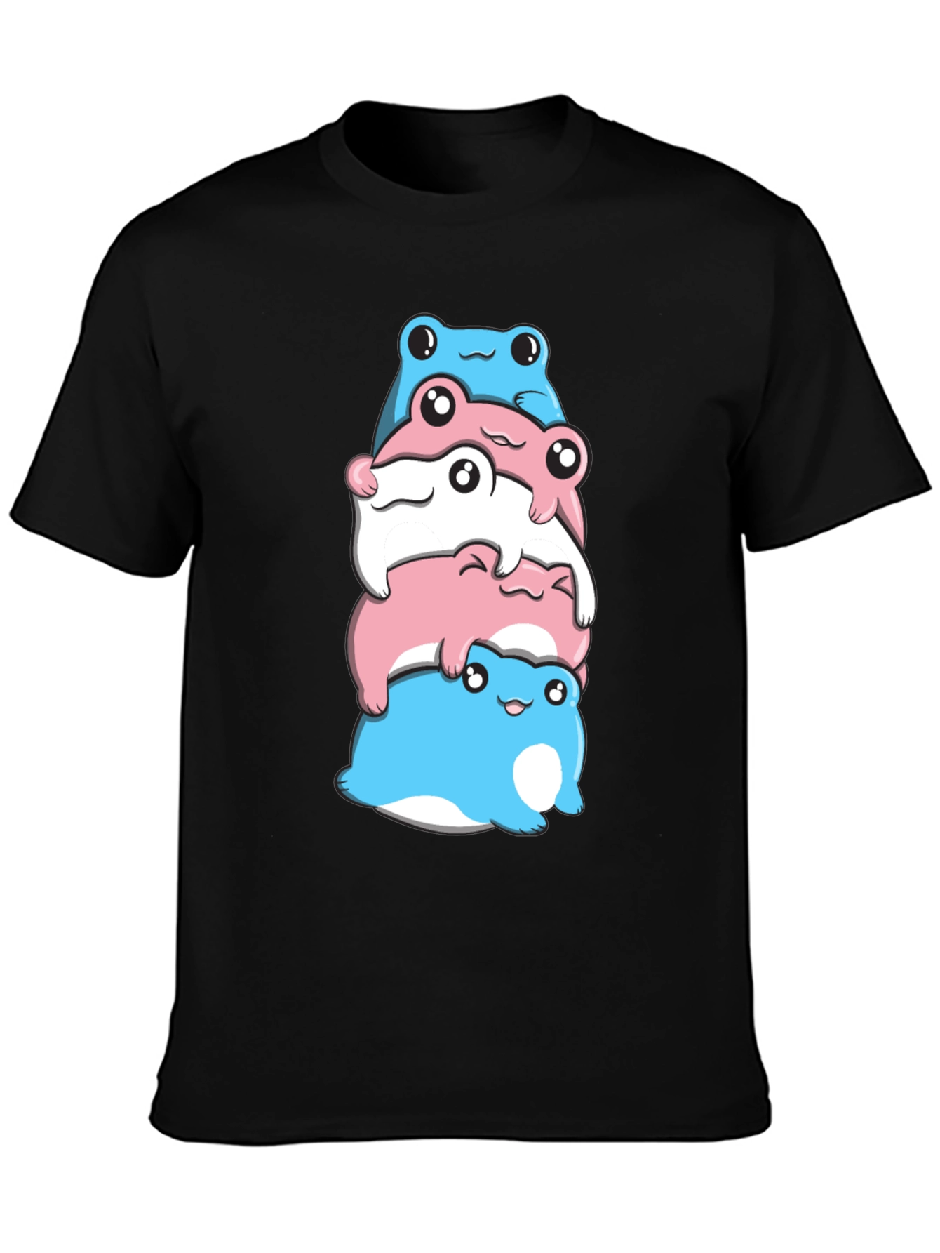 Stacked Transgender Pride Frogs Graphic Tee