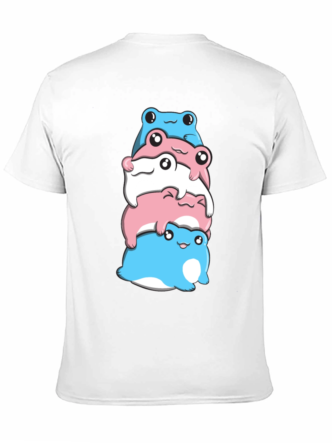 Stacked Transgender Pride Frogs Graphic Tee