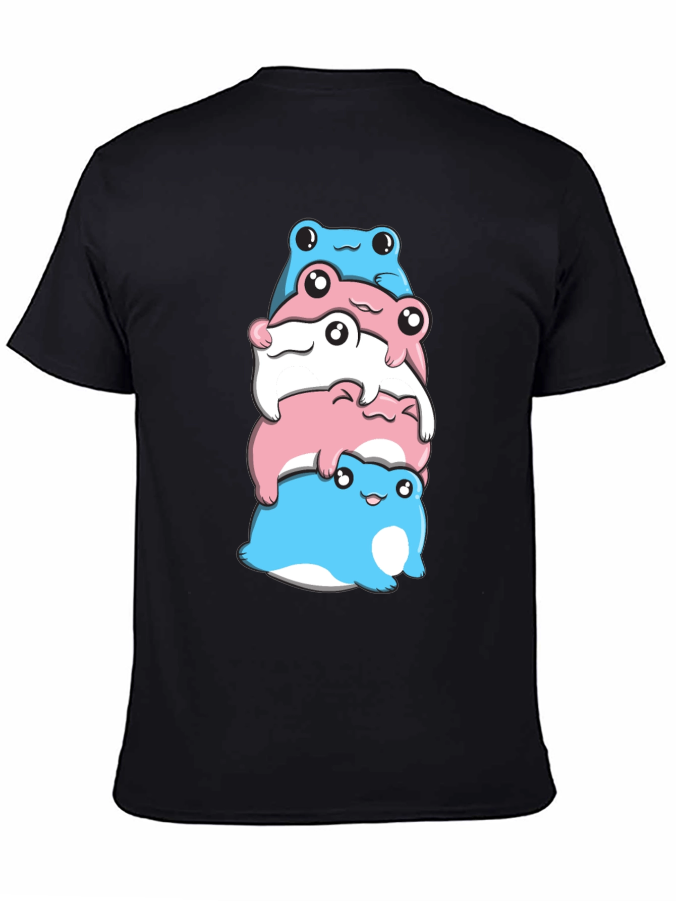 Stacked Transgender Pride Frogs Graphic Tee