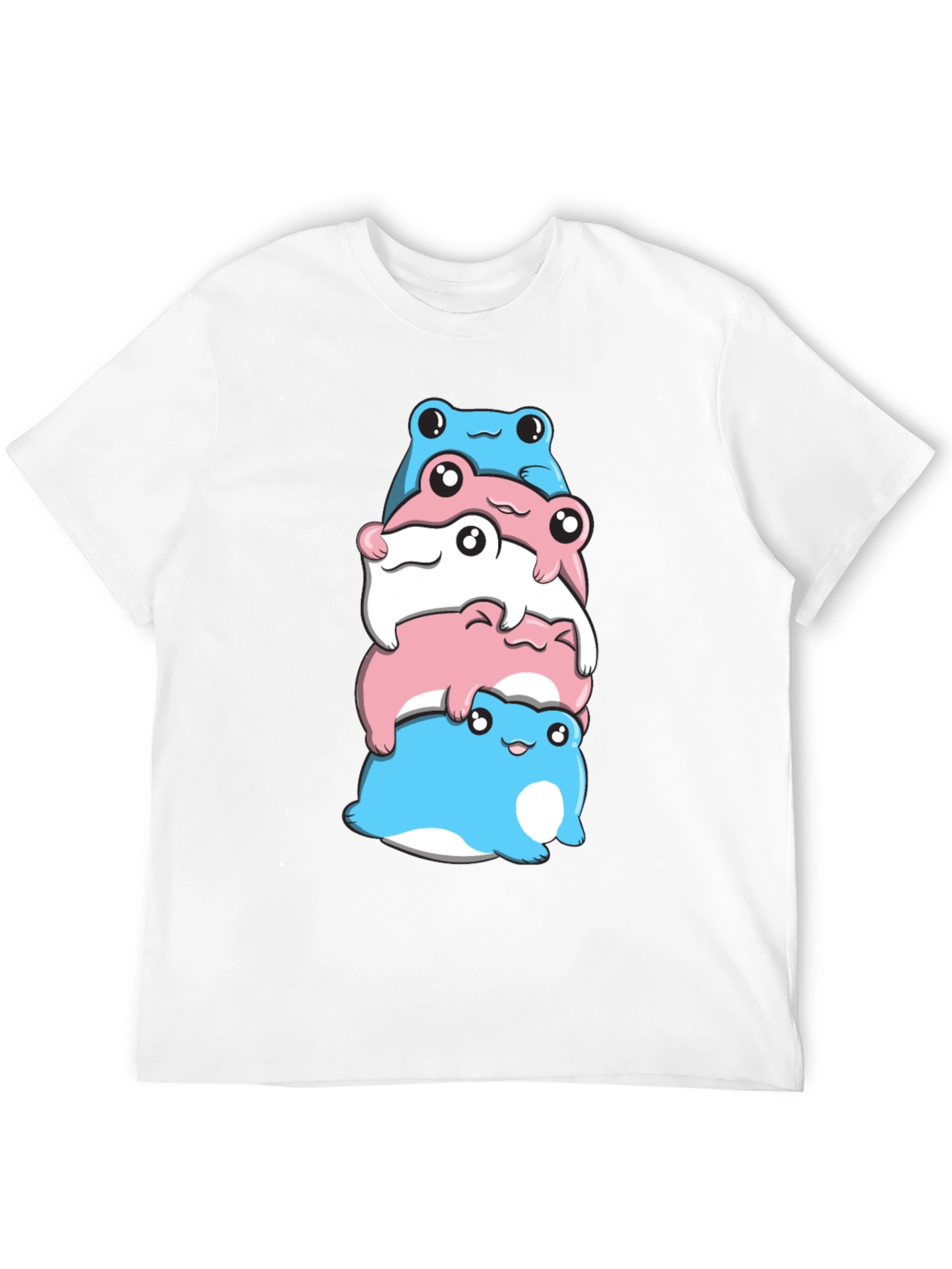 Stacked Transgender Pride Frogs Graphic Tee