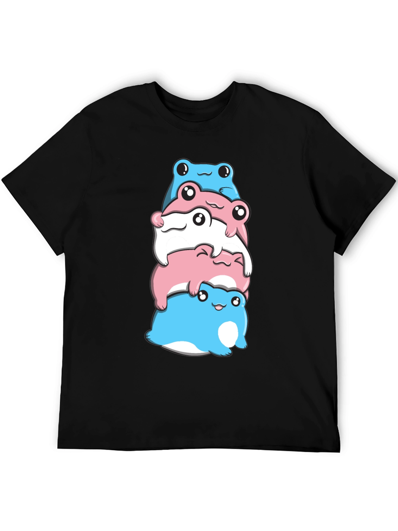 Stacked Transgender Pride Frogs Graphic Tee