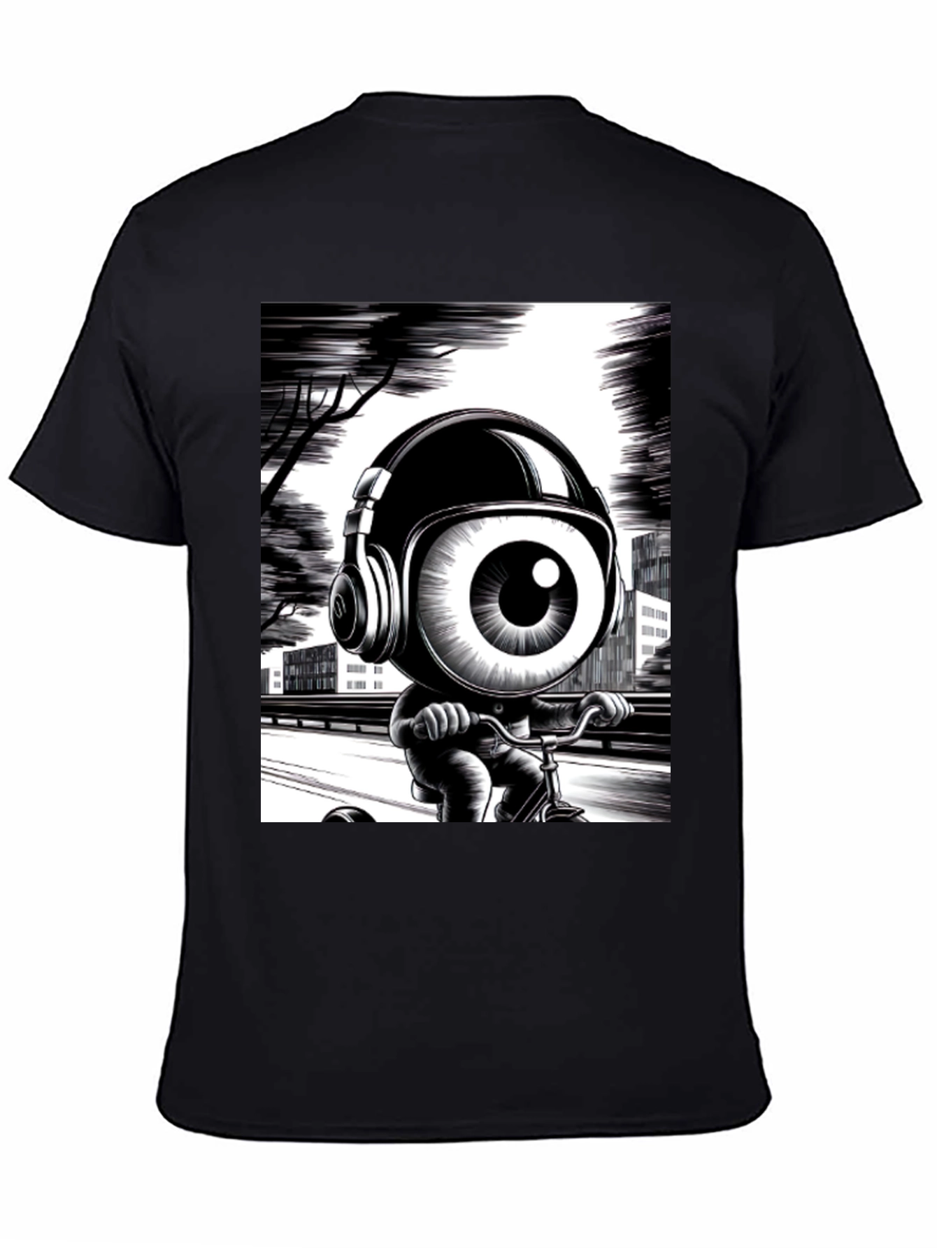 Eye See You: Graphic Print Black T-Shirt