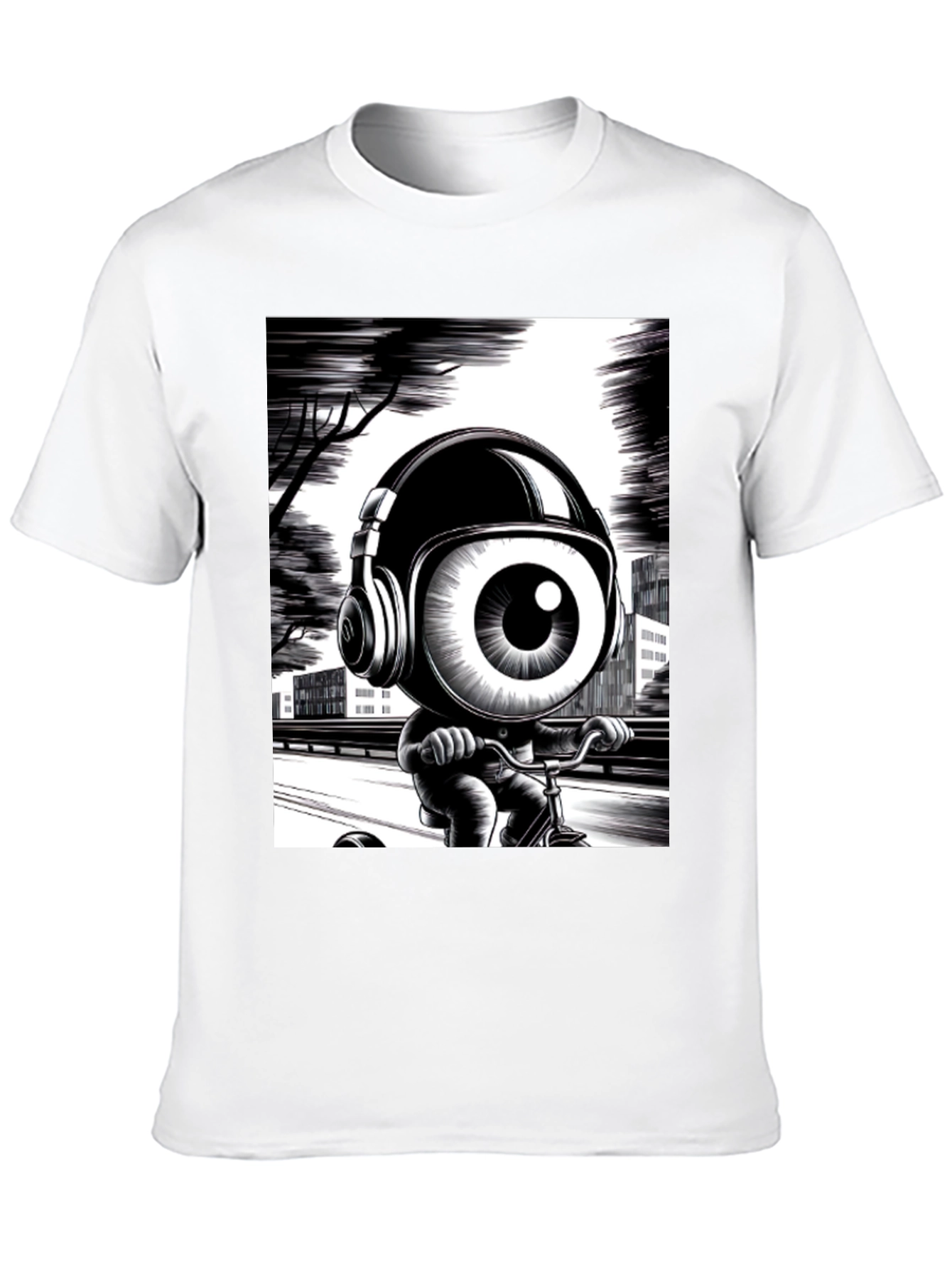 Eye See You: Graphic Print Black T-Shirt