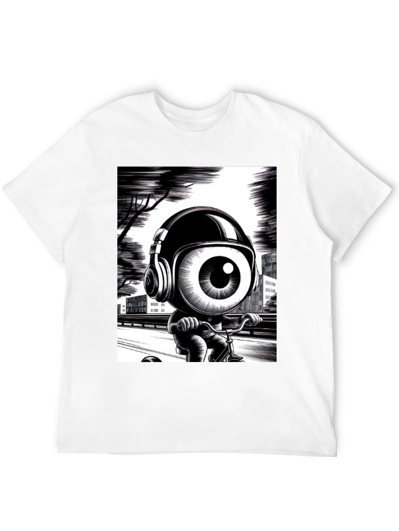 Eye See You: Graphic Print Black T-Shirt