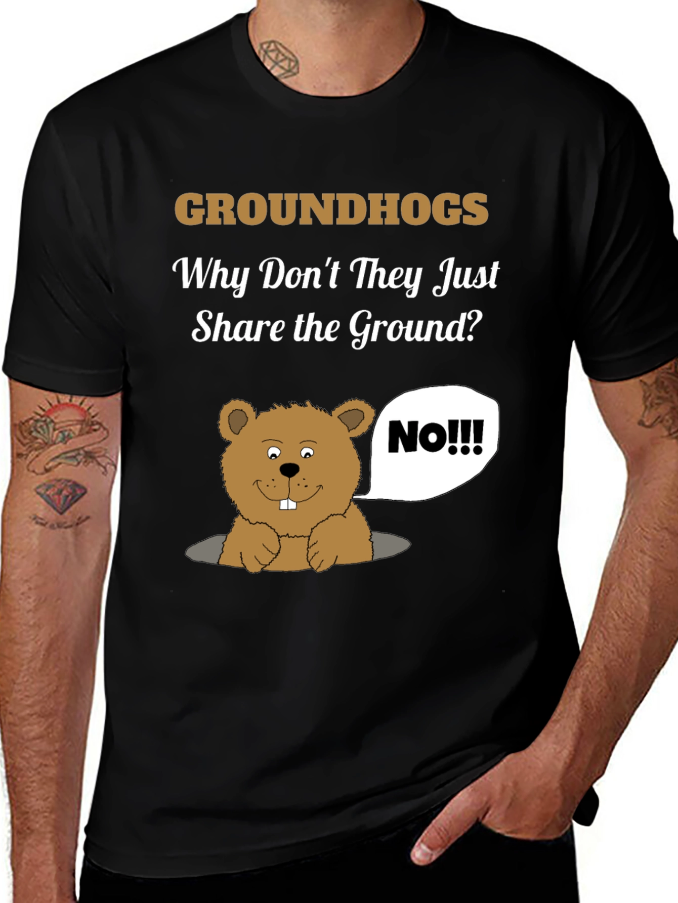 Groundhog Day Humor T-Shirt - Share the Ground?