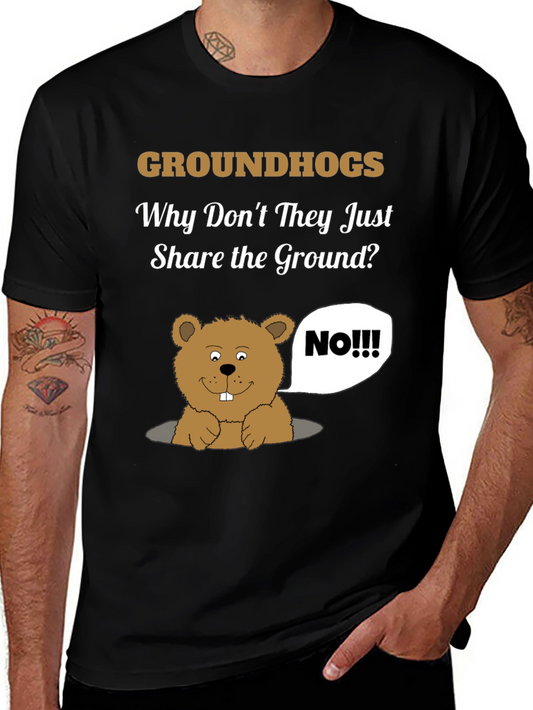 Groundhog Day Humor T-Shirt - Share the Ground?