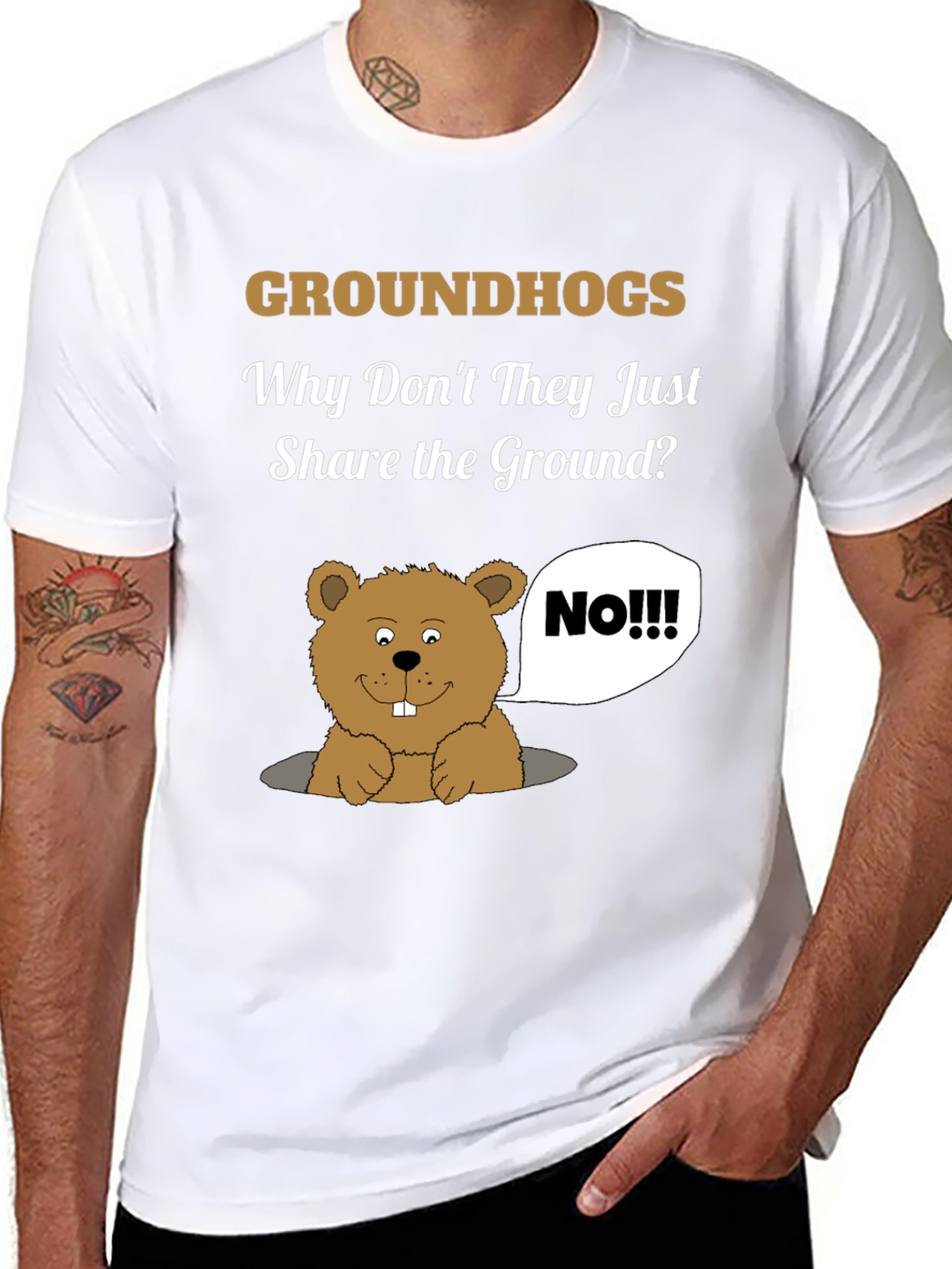 Groundhog Day Humor T-Shirt - Share the Ground?