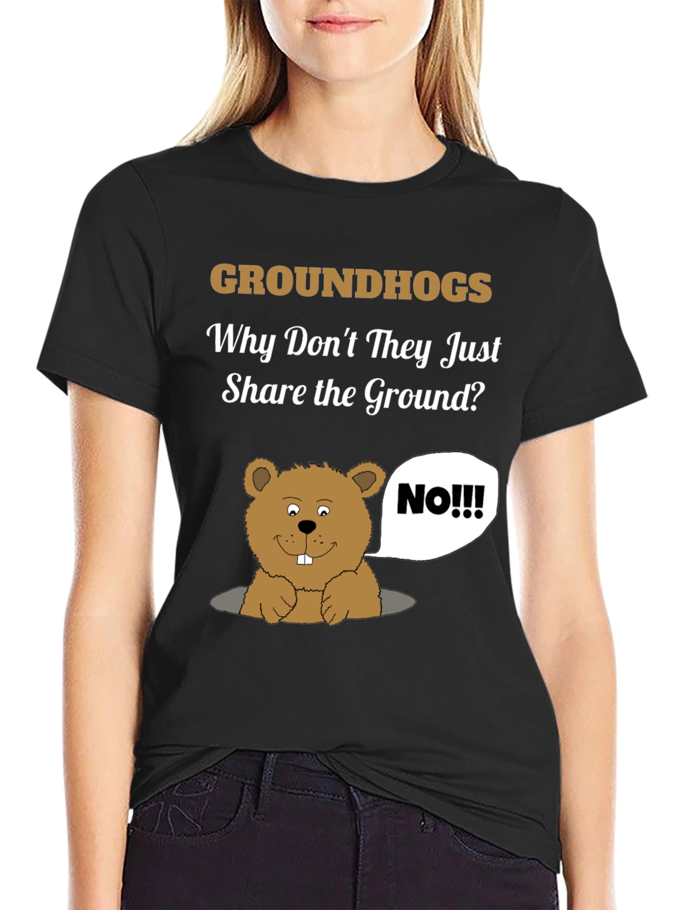 Groundhog Day Humor T-Shirt - Share the Ground?