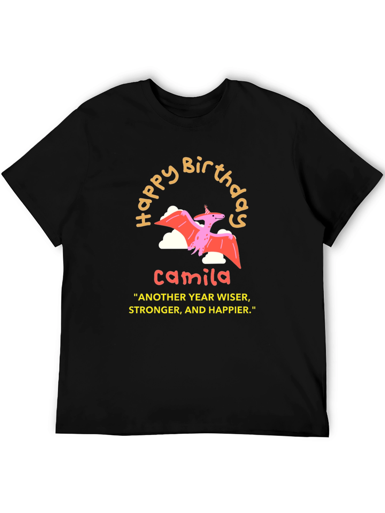 Camila Birthday Pterodactyl T-Shirt - Another Year Wiser!