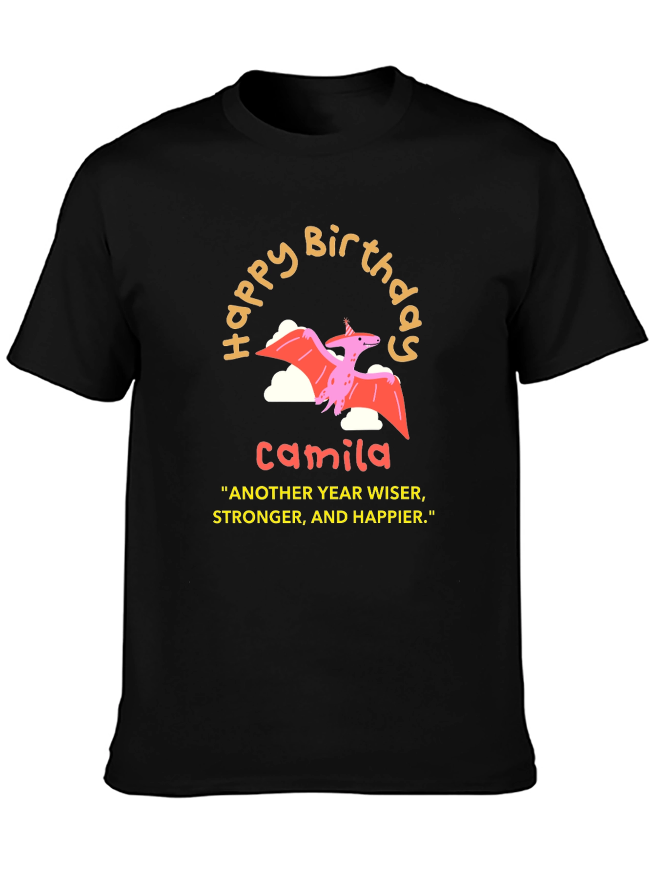 Camila Birthday Pterodactyl T-Shirt - Another Year Wiser!