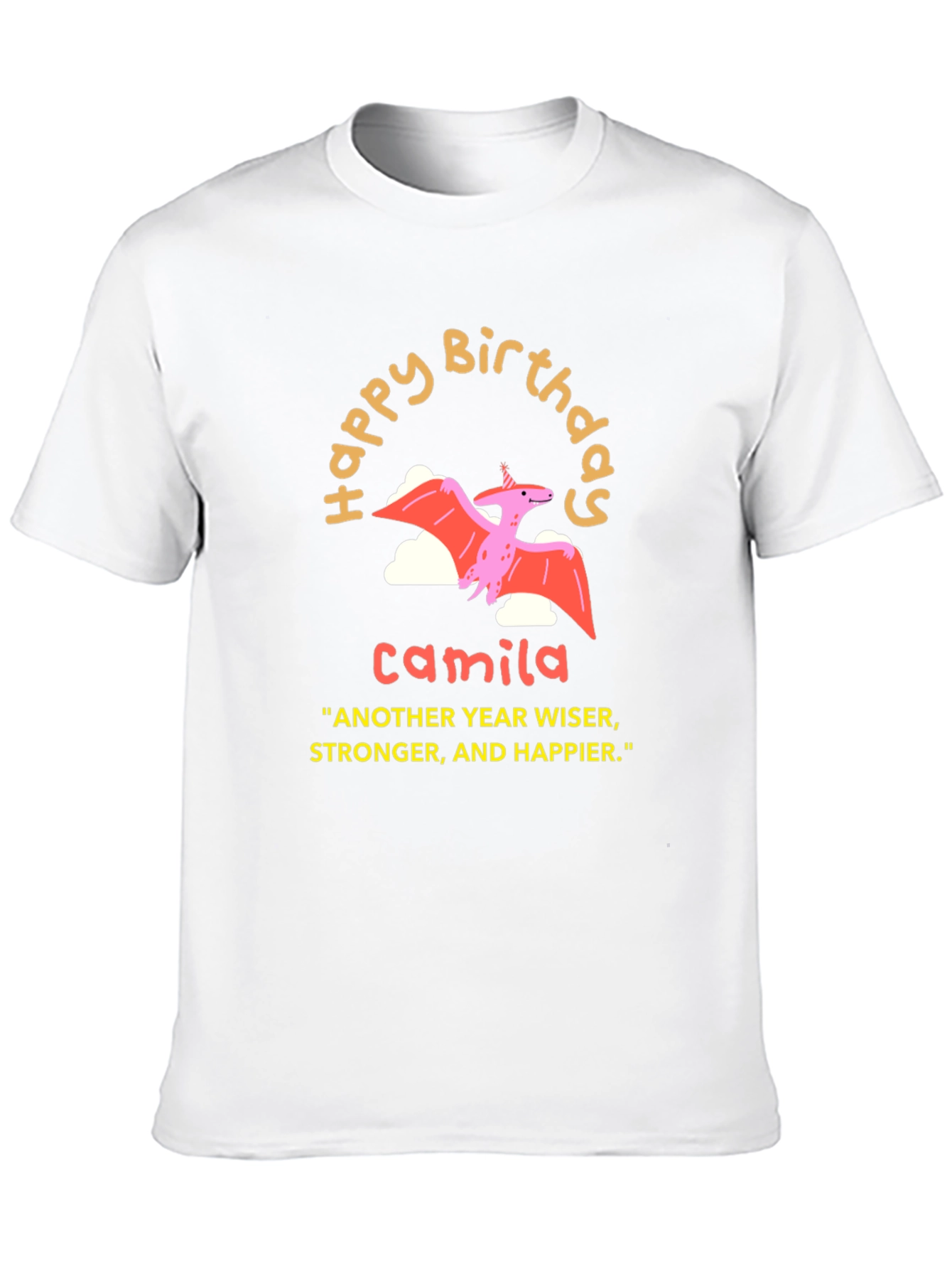Camila Birthday Pterodactyl T-Shirt - Another Year Wiser!