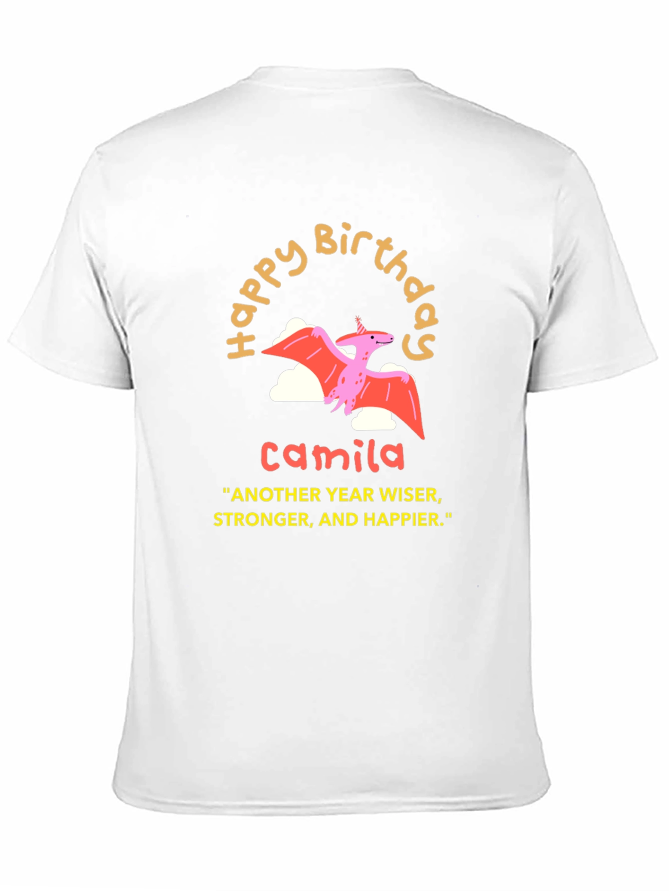 Camila Birthday Pterodactyl T-Shirt - Another Year Wiser!