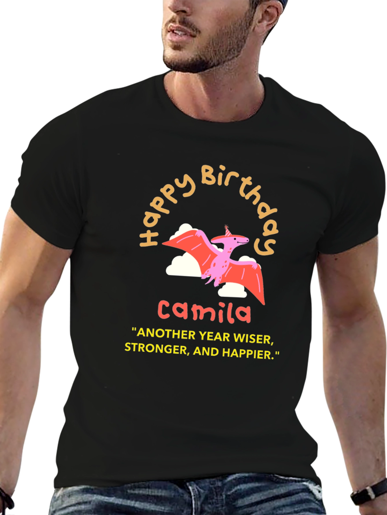 Camila Birthday Pterodactyl T-Shirt - Another Year Wiser!